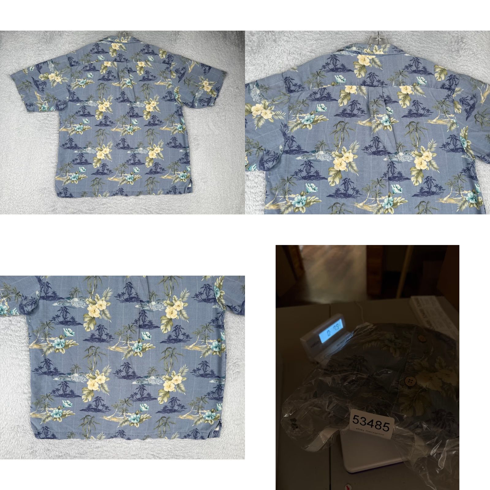 Vintage Jamaica Jaxx Shirt Men M Blue Floral 100% Silk Button Up Hawaiian Pocket Size US M / EU 48-50 / 2 - 9 Thumbnail