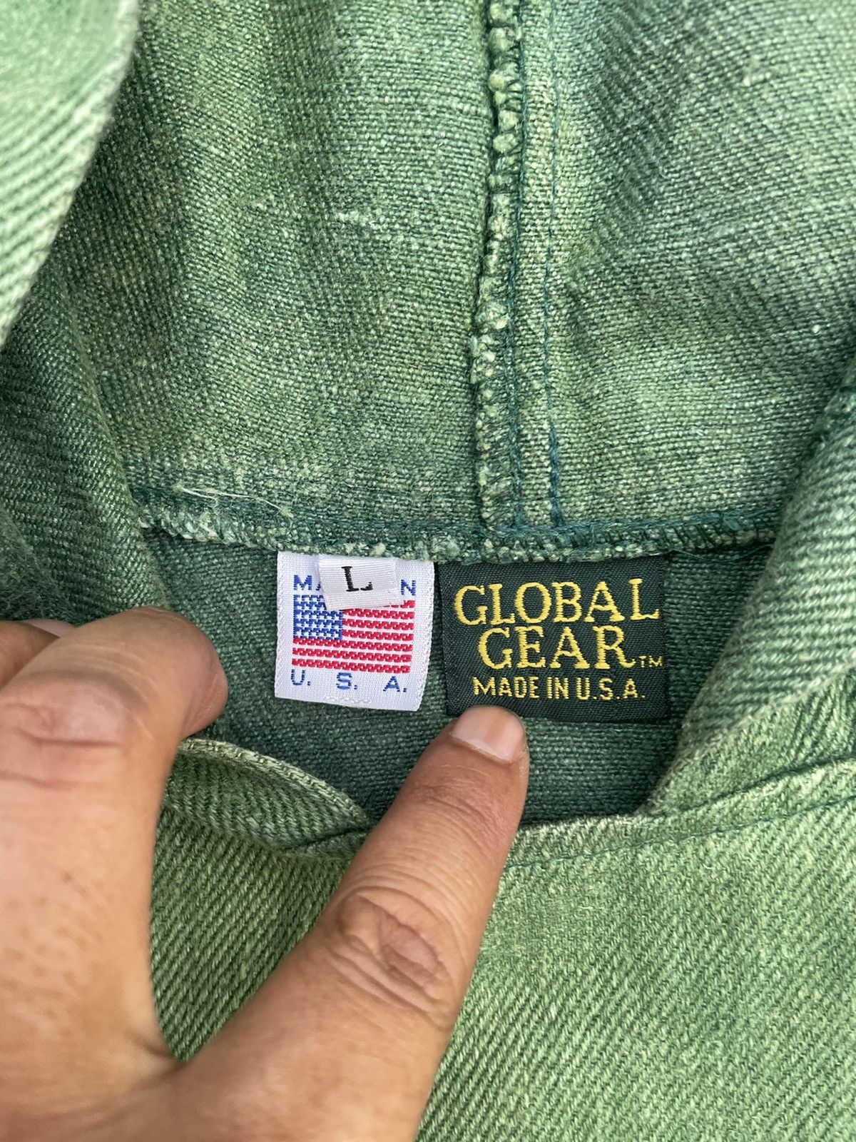 Vintage Vintage Global Gear Hemp Hoodie Size US XL / EU 56 / 4 - 8 Thumbnail