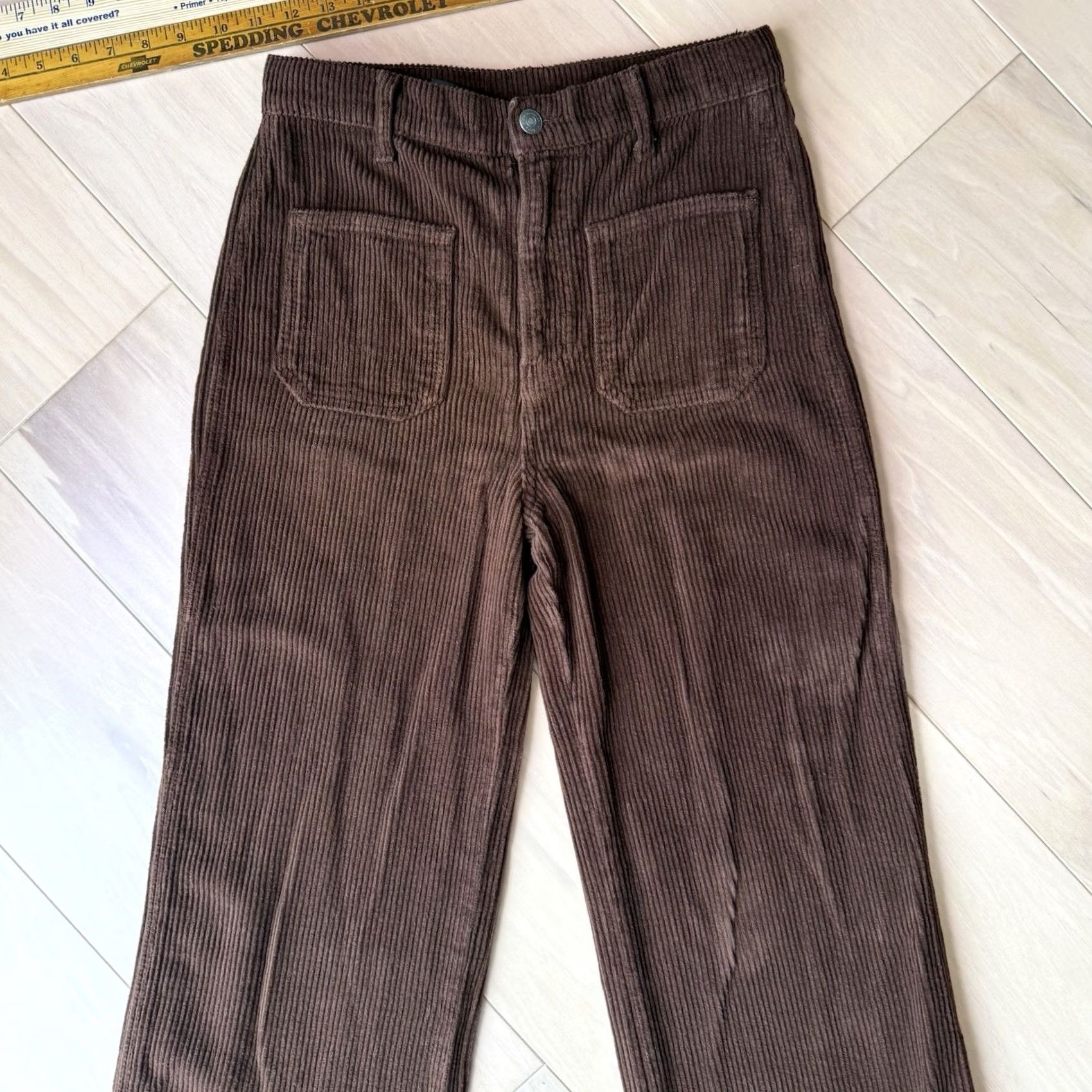 Reformation Reformation Alyssa High Rise Wide Leg Corduroy Pants Women's 27 Brown Wide-Leg Corduroy Pants 27 Brown Reformation Womens Size 27" / US 4 / IT 40 - 3 Thumbnail