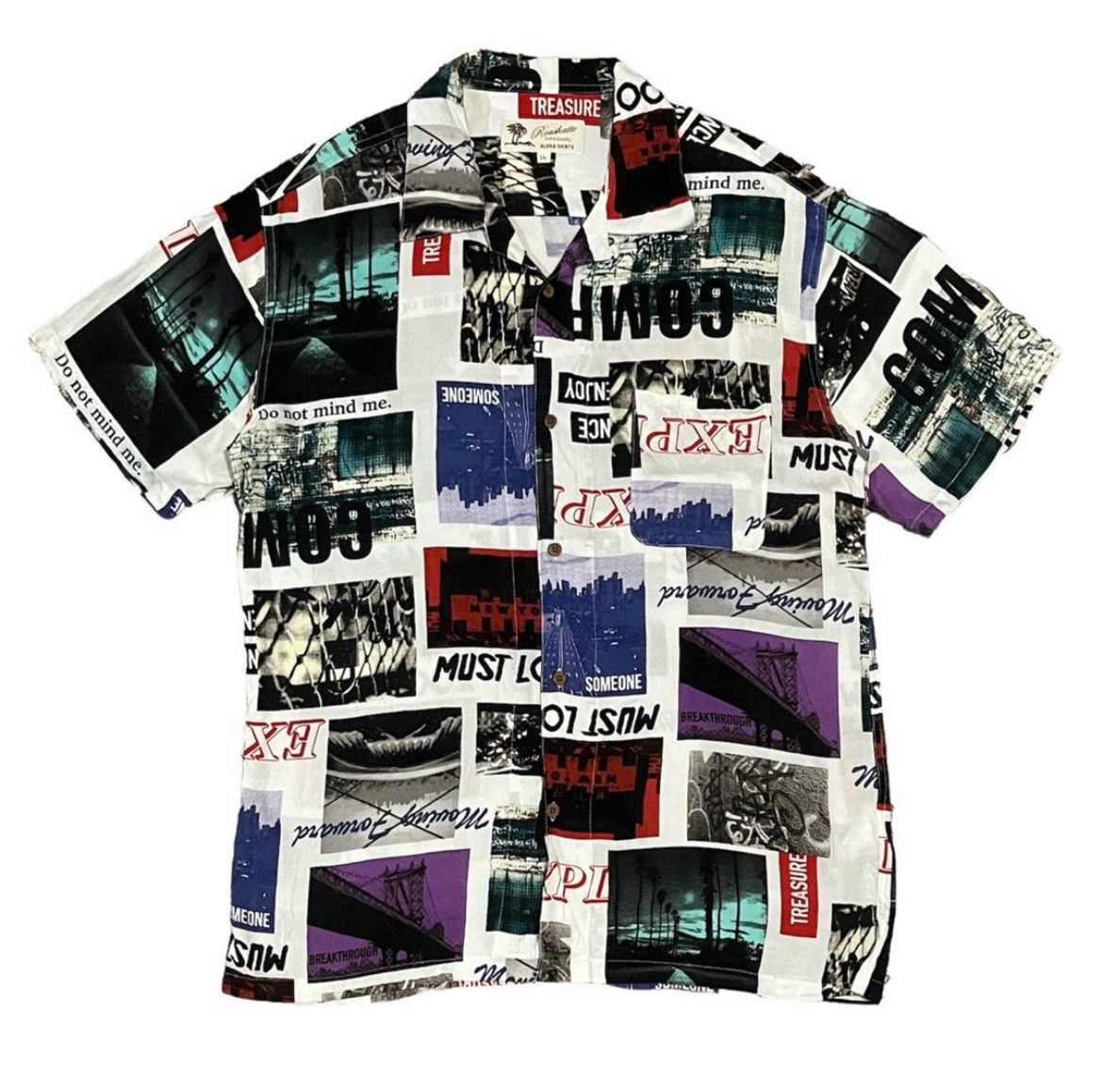 Japanese Brand × Vintage Hawaiian Rayon Roushatte Japan Raf Simon Style Open Collar Size US L / EU 52-54 / 3 - 1 Thumbnail