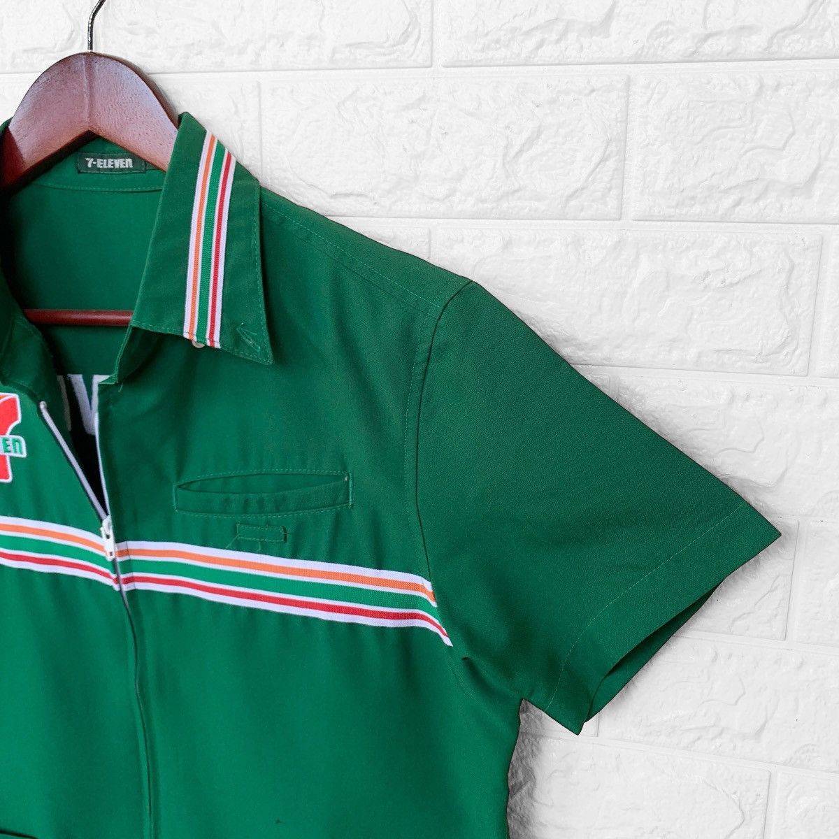 Seven 7 Vintage Seven Eleven Uniform Workers Zipper Shirt Size US M / EU 48-50 / 2 - 6 Thumbnail