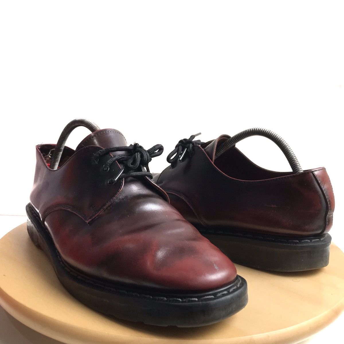 Other UK × Solovair Vintage 80s Nps Solovair 3 Eye 1461 Ox burgundy White Stitch Size US 10 / EU 43 - 3 Thumbnail