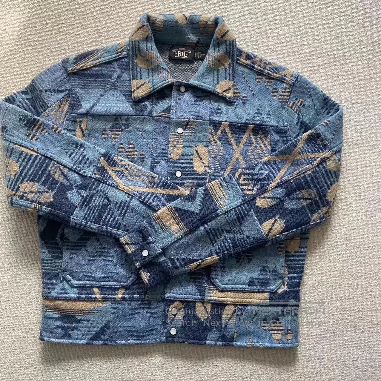 RRL Ralph Lauren Double RRL Navajo Vintage Indigo Shirt Jacket Women's. Size M / US 6-8 / IT 42-44 - 1 Thumbnail