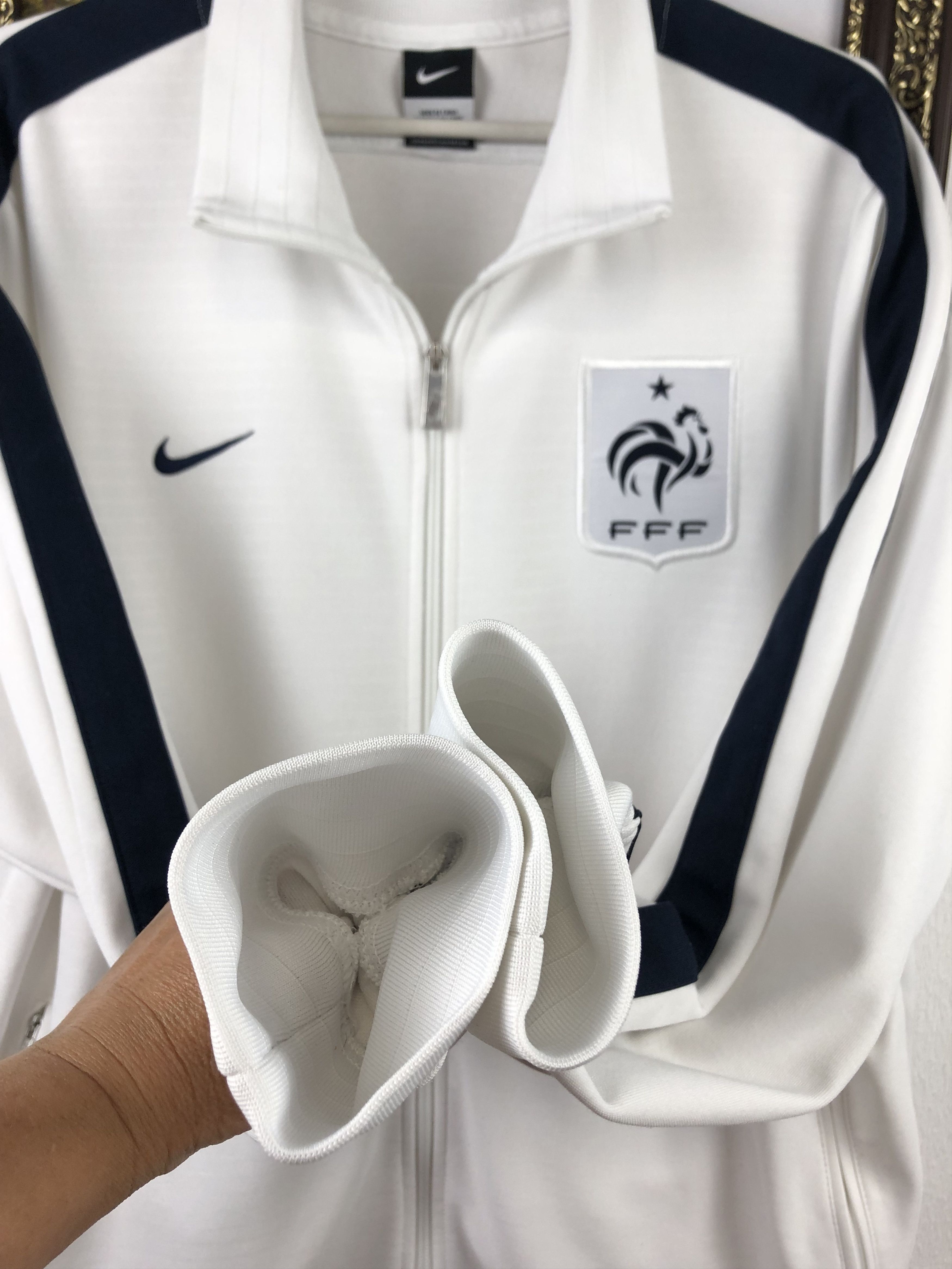 Nike France Nike Football Jacket White Track Top Soccer Rare Size US XXL / EU 58 / 5 - 8 Thumbnail
