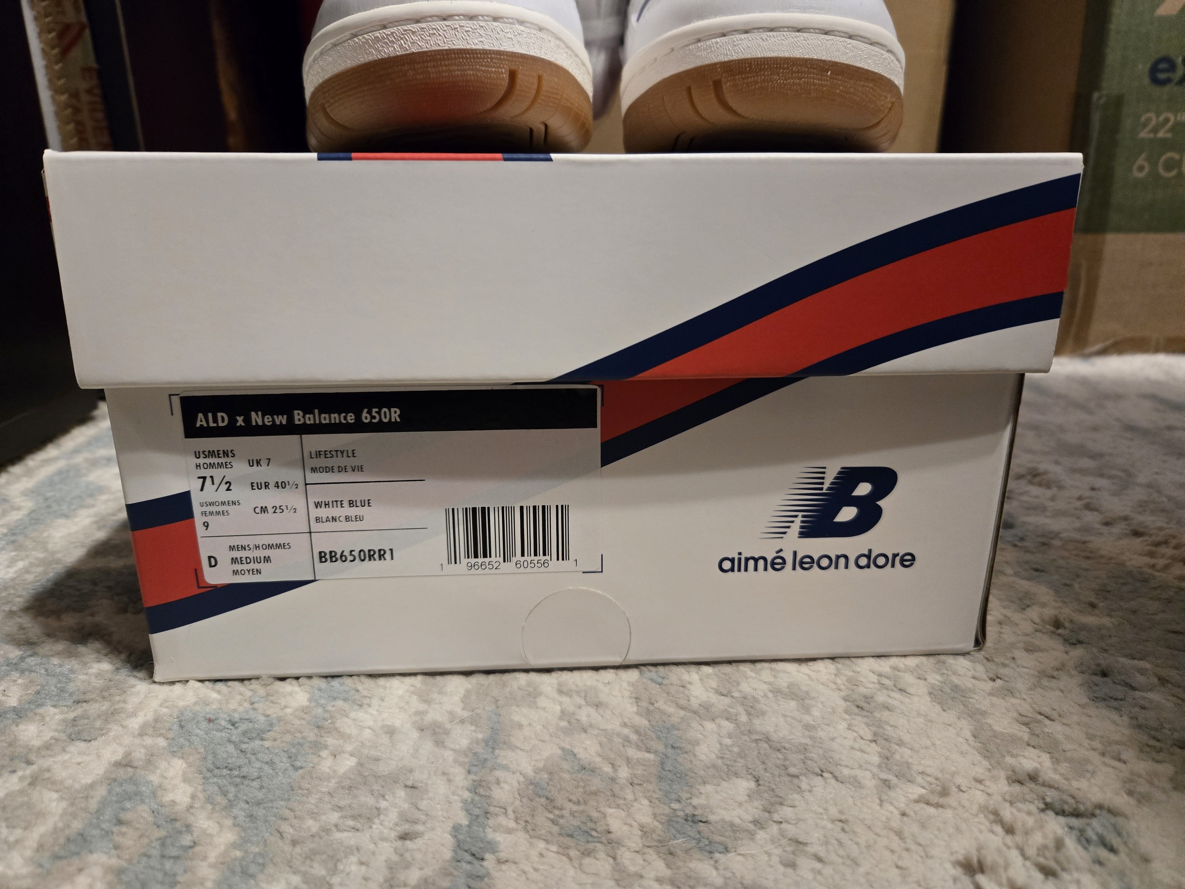 New Balance Aimé Leon Dore x New Balance 650R White Blue Haze Gum Size US 7.5 / EU 40-41 - 7 Thumbnail