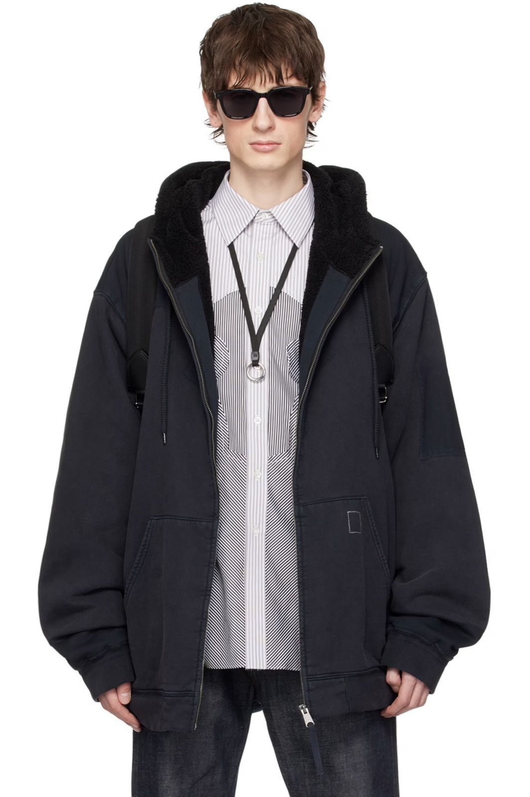 Maison Margiela Maison Margiela Oversized zipper fleece hoodie Size US M / EU 48-50 / 2 - 14 Thumbnail