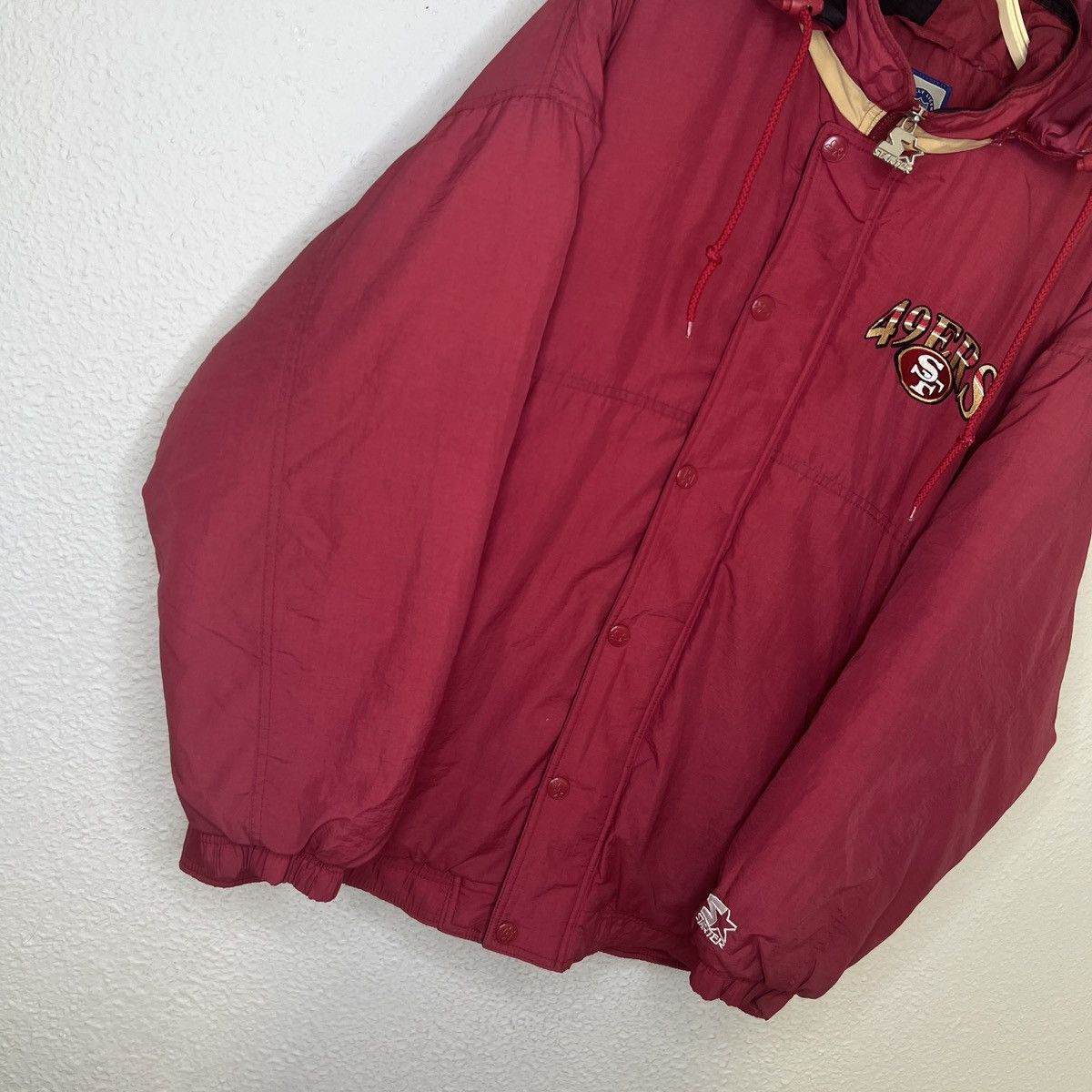 NFL × Starter × Vintage 🔥90’s Vintage NFL San Francisco 49ers Light Puffer Jacket Size US L / EU 52-54 / 3 - 3 Thumbnail