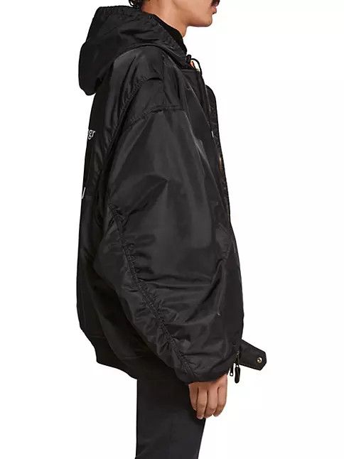 Balenciaga o1bcso1str0125 WFP Light Hooded Bomber Jacket in Black Size US L / EU 52-54 / 3 - 5 Thumbnail