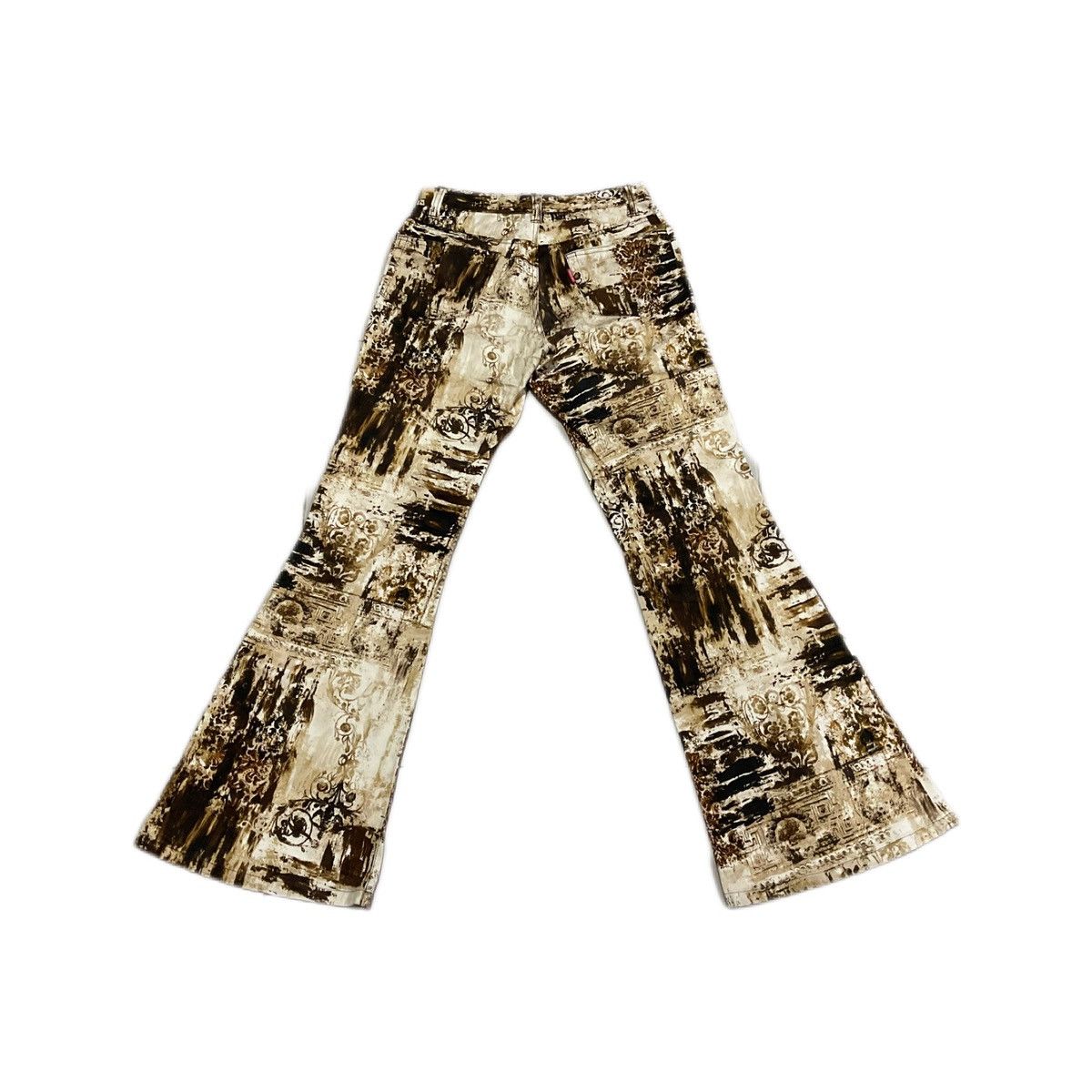 If Six Was Nine × Japanese Brand × Tornado Mart 🔥Y2K Archived Tornado Mart Flare Pants Tribal Acid JPG Size US 28 / EU 44 - 4 Thumbnail