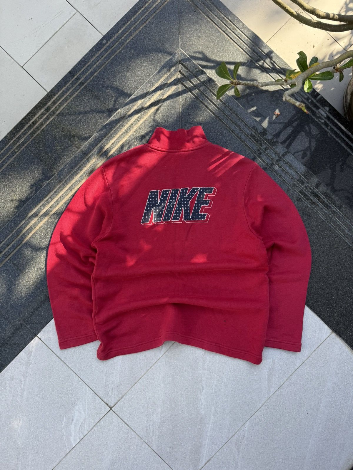 Nike × Vintage 90’s NIKE RARE SWOOSH BIG BACK LOGO Y2K RETRO 1/4ZIP HOODIE Size US M / EU 48-50 / 2 - 2 Thumbnail