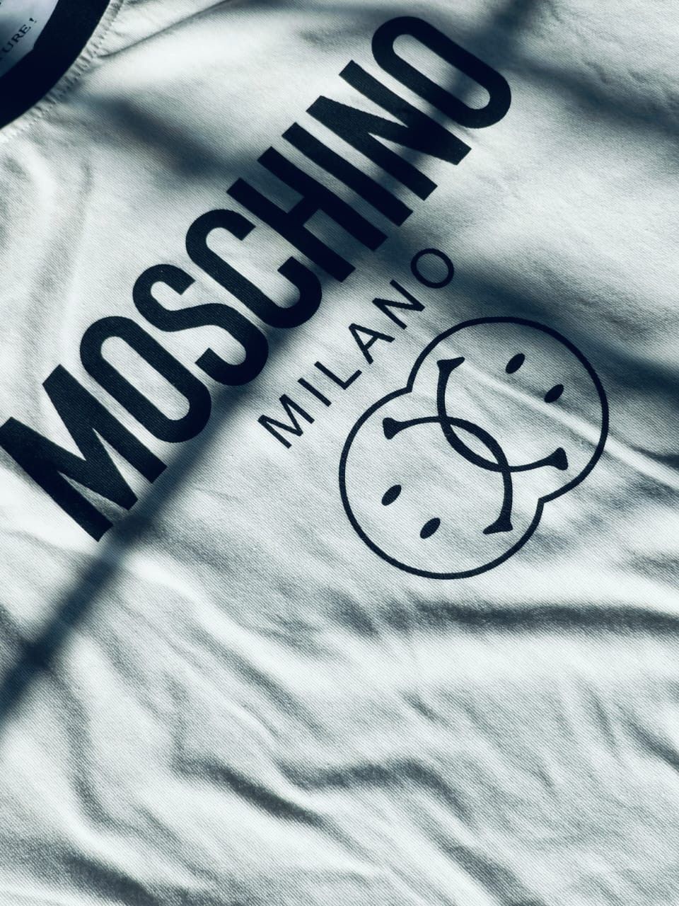 Moschino Moschino Couture Milano Double Smiley Face T-shirt (White) Size US M / EU 48-50 / 2 - 3 Thumbnail