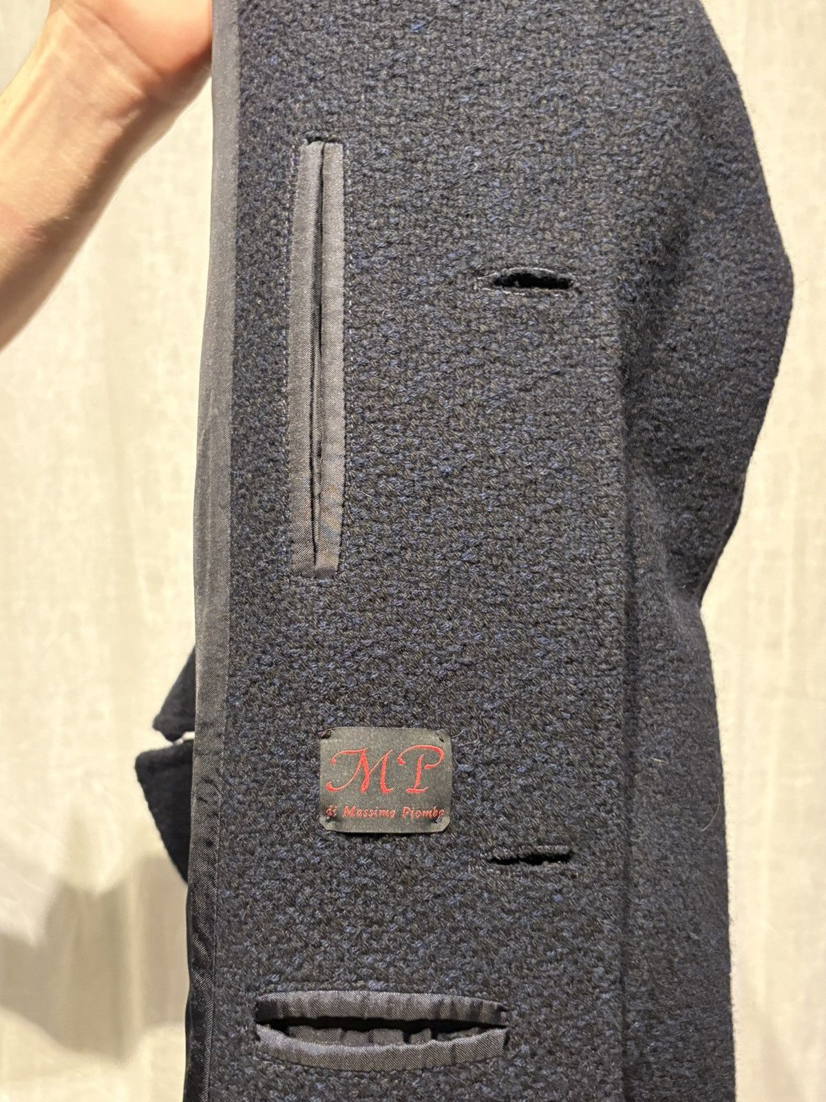 MP Massimo Piombo Massimo Piombo Alpaca navy coat WOOL Size US L / EU 52-54 / 3 - 9 Thumbnail