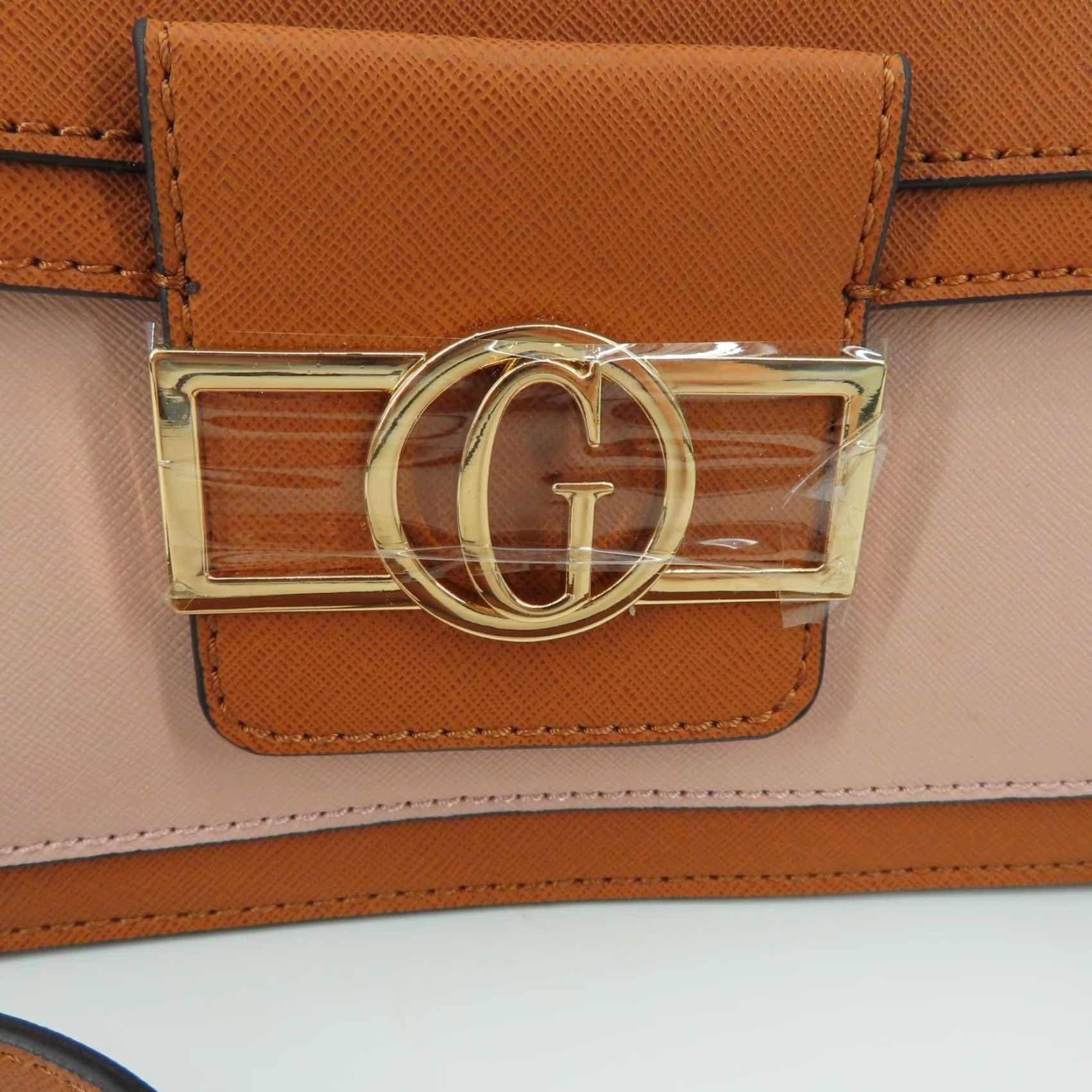 Guess GUESS Wallander Crossbody Bag Faux Leather Brown Cognac Pink Purses Women New Bag Detachable Strap Crossbody Purse Size ONE SIZE - 3 Thumbnail