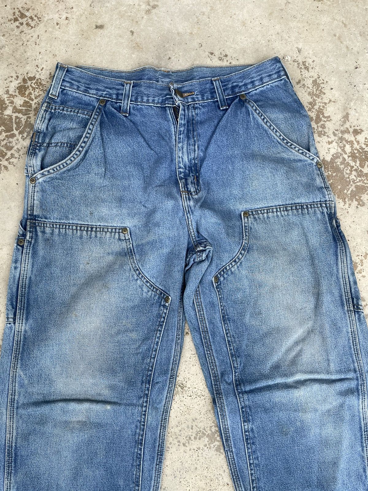 Carhartt Vintage 80s Carhartt Double Knee Jeans Denim size 32x44 Size US 32 / EU 48 - 14 Thumbnail