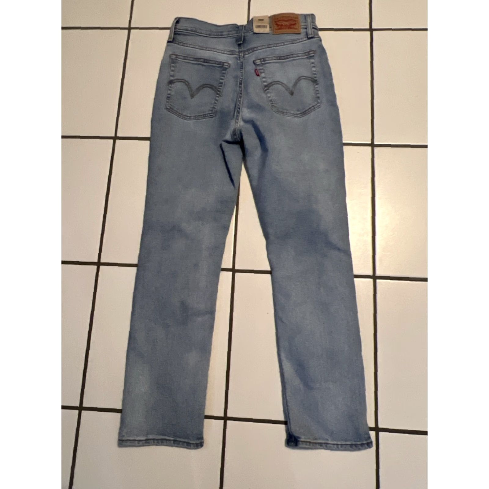 Levi's Levi's Jeans Women 27x28 Wedgie Straight Fit High Rise Button Fly Distressed Blue 99% Cotton 1% Elastane Regular Inseam 28 Pocket 5 Size 27" / US 4 / IT 40 - 2 Thumbnail