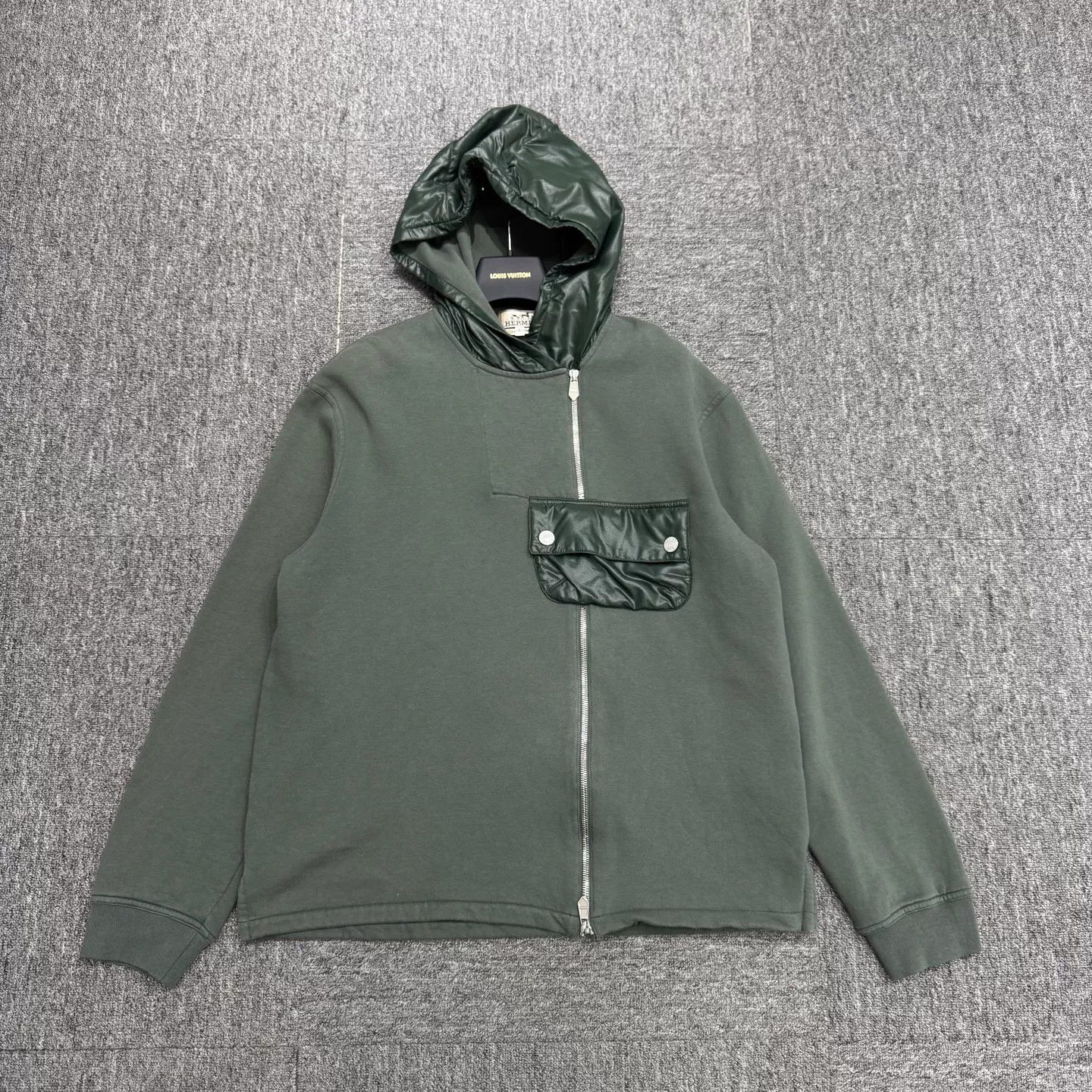 Hermes Hermes Pocket Patchwork Hoodie Size US L / EU 52-54 / 3 - 1 Thumbnail