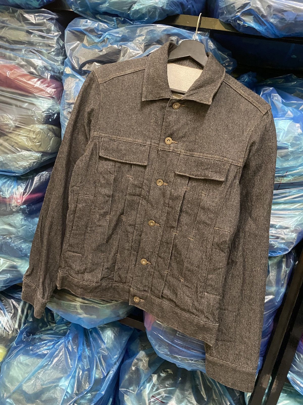 PPFM PPFM Charcoal Gray Denim Workwear Jacket Men’s Size M Size US S / EU 44-46 / 1 - 2 Thumbnail