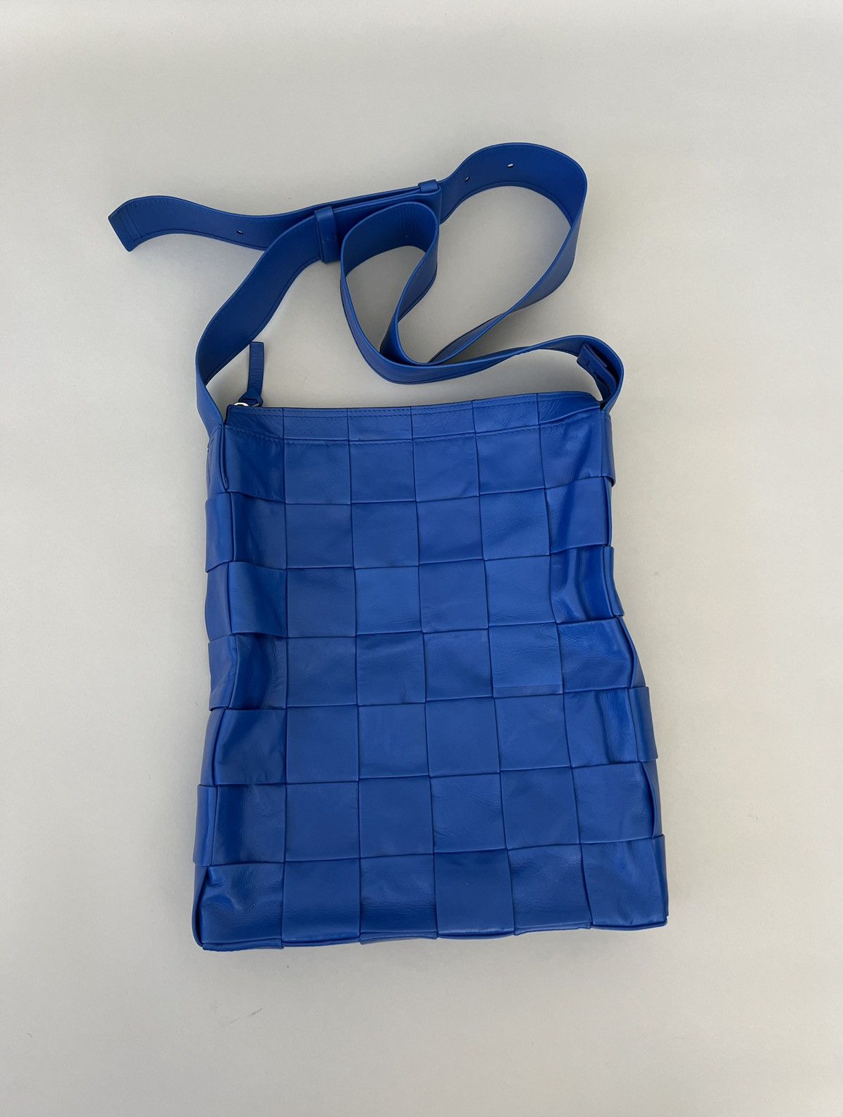 Bottega Veneta Blue Paper Cassette Messenger Bag, Men's