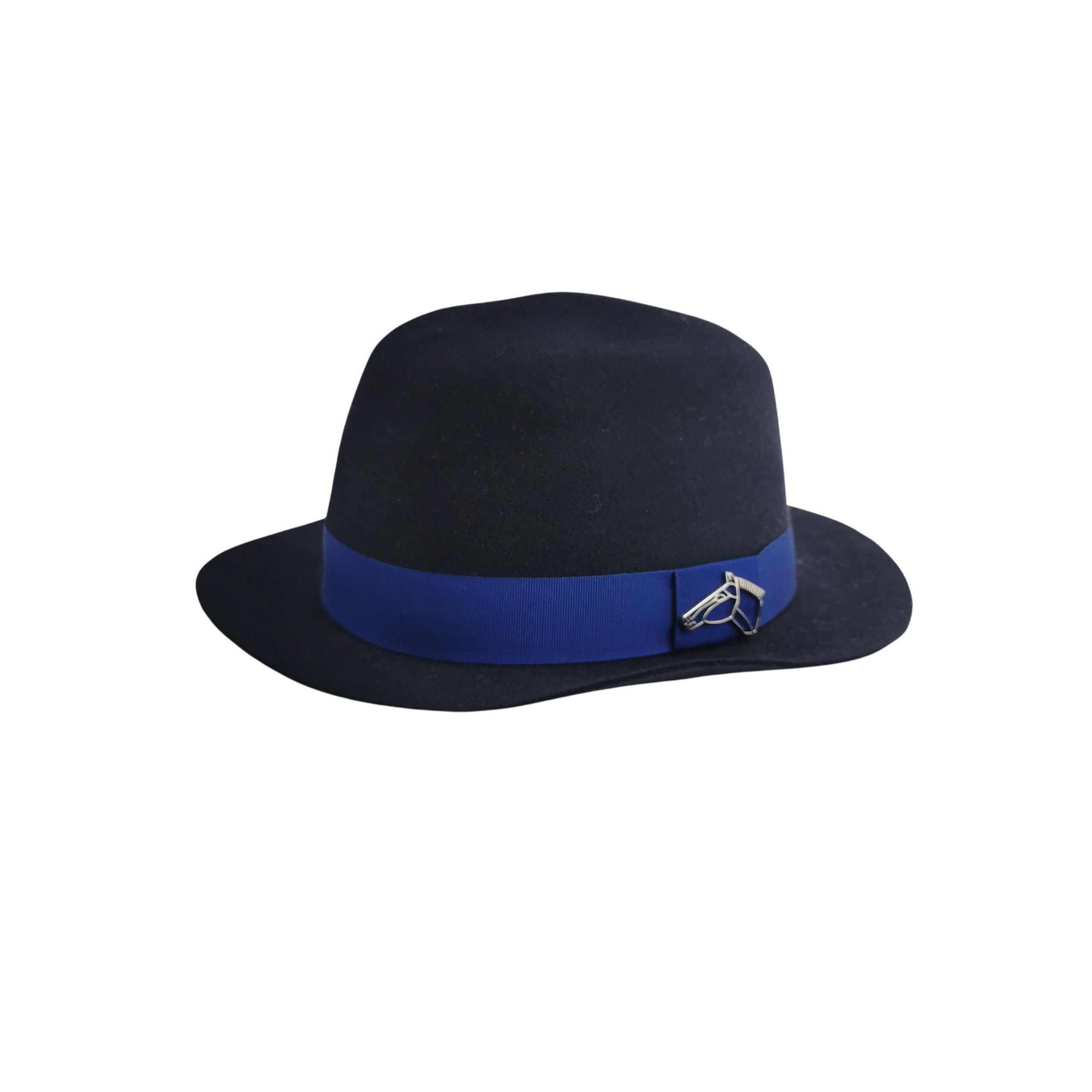 Hermes Hermes Felt Horse Head Charm Fedora Hat 57 Size ONE SIZE - 1 Thumbnail