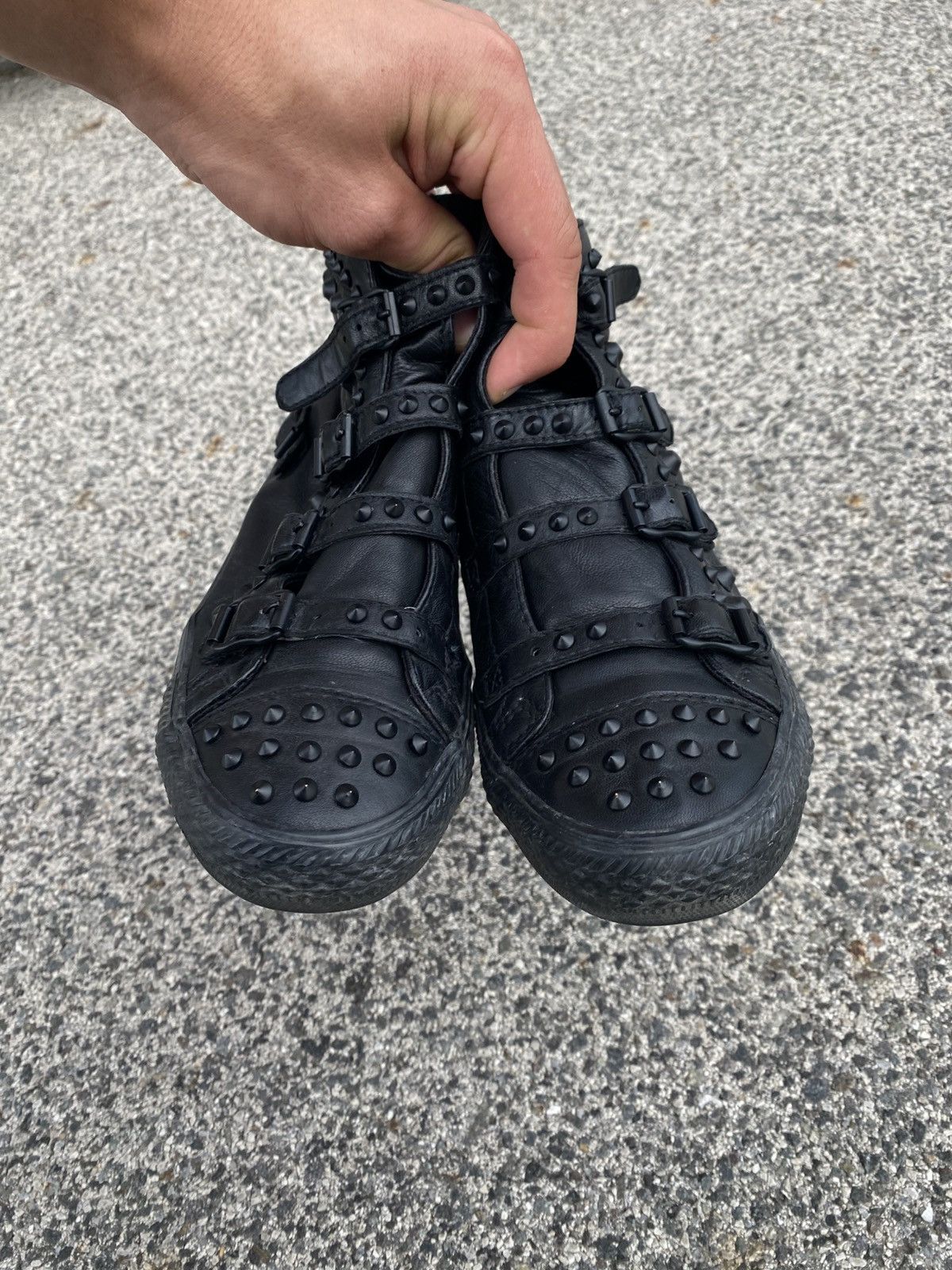 Ash Spike Multilaces Leather Sneakers