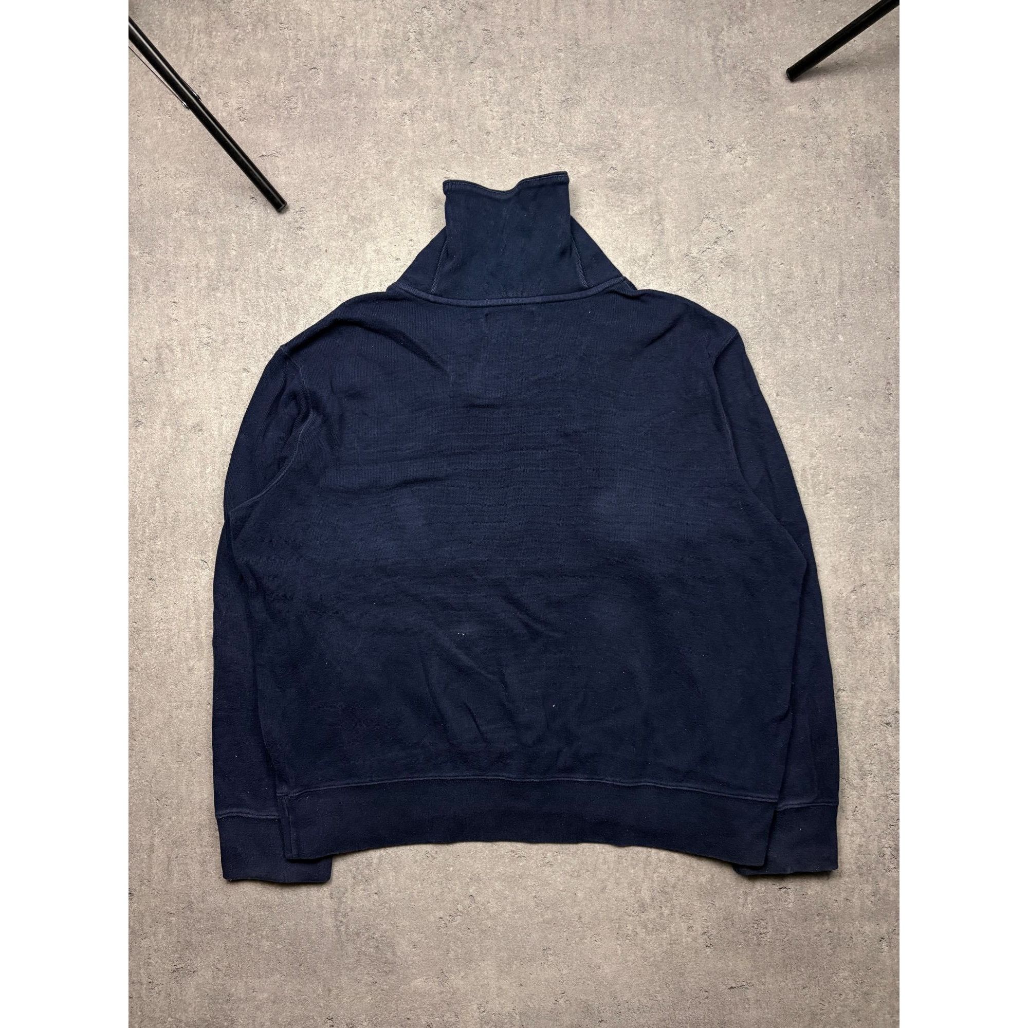 Polo Ralph Lauren Vintage Polo Ralph Lauren Shawl-Collar Sweatshirt in Navy Bl Size US XXL / EU 58 / 5 - 9 Thumbnail