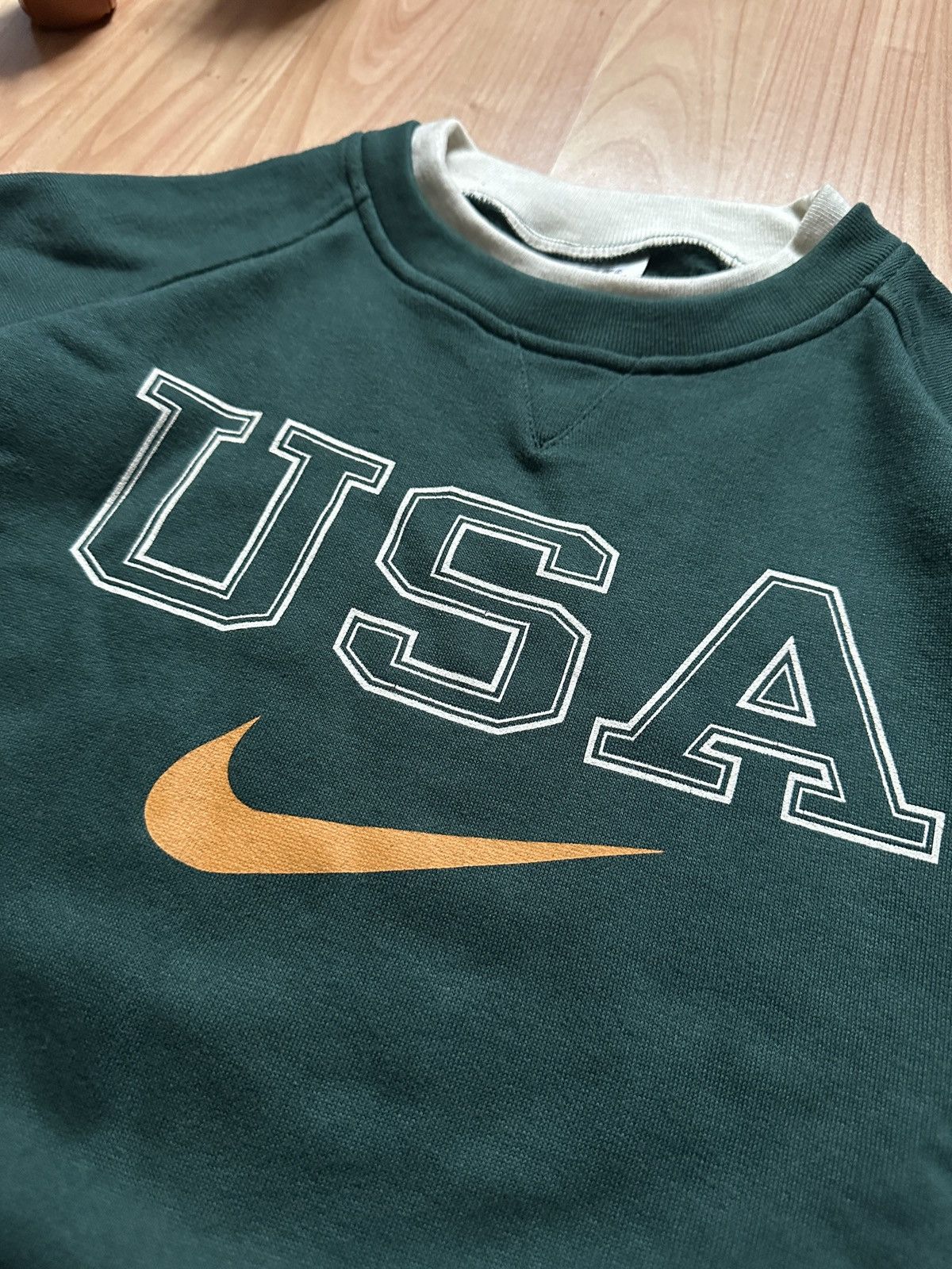 Nike Vintage DSWT 90s Nike USA Spellout sweatshirt size XS-S fit Size US XS / EU 42 / 0 - 3 Thumbnail
