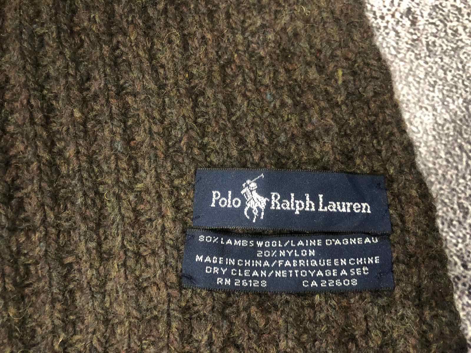 Polo Ralph Lauren Rib-Knit Wool-Blend Scarf Polo Ralph Lauren mens Size ONE SIZE - 2 Thumbnail