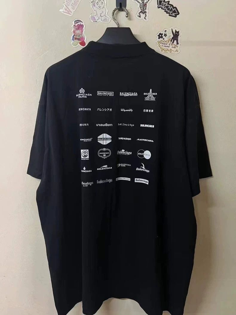 Balenciaga Balenciaga Full-printed logo short sleeve Size US XXL / EU 58 / 5 - 2 Thumbnail