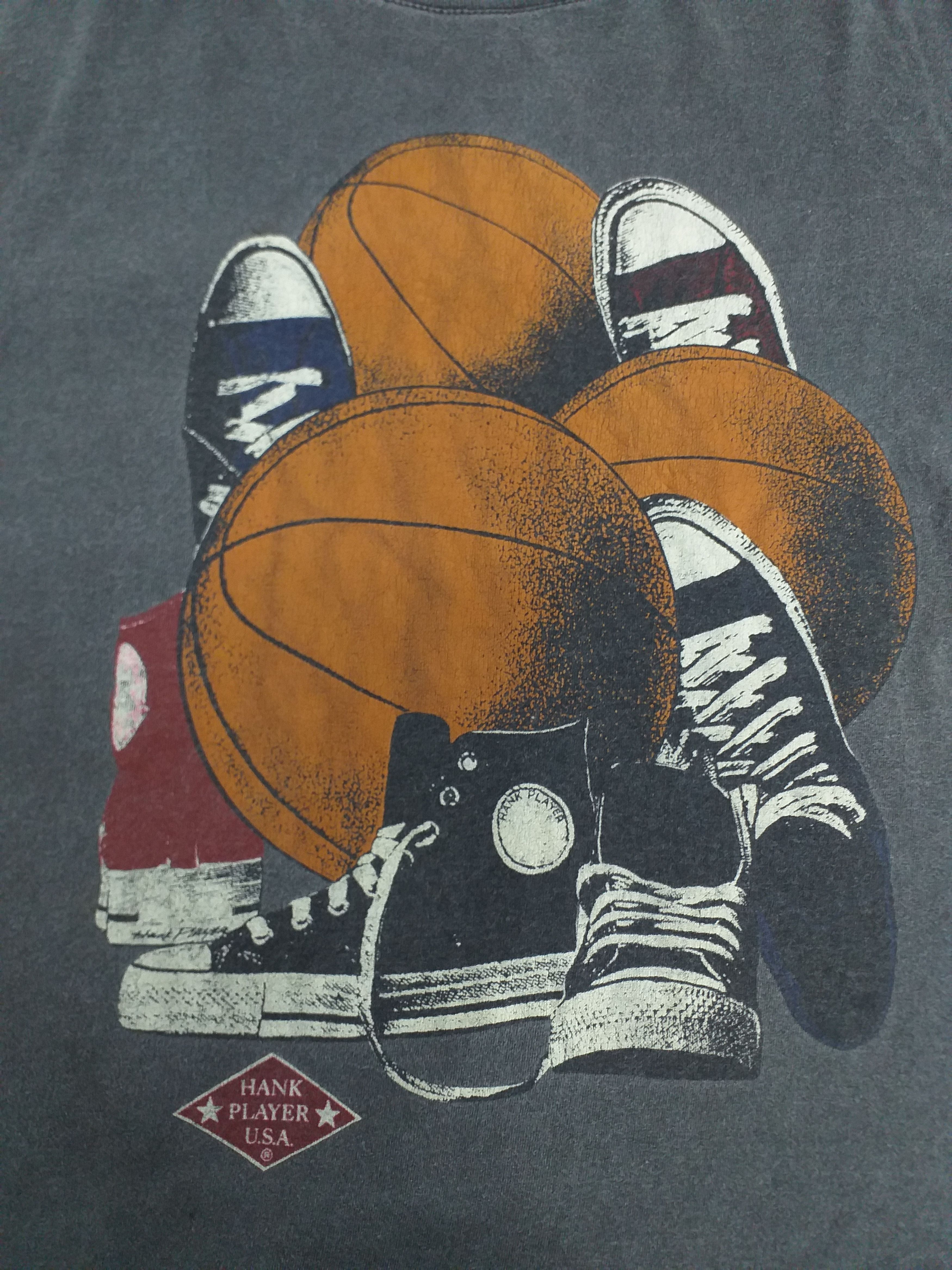 NBA Vintage 90s Hank Player U.S.A SUN FADED T Shirt -A016 Size US XL / EU 56 / 4 - 4 Thumbnail