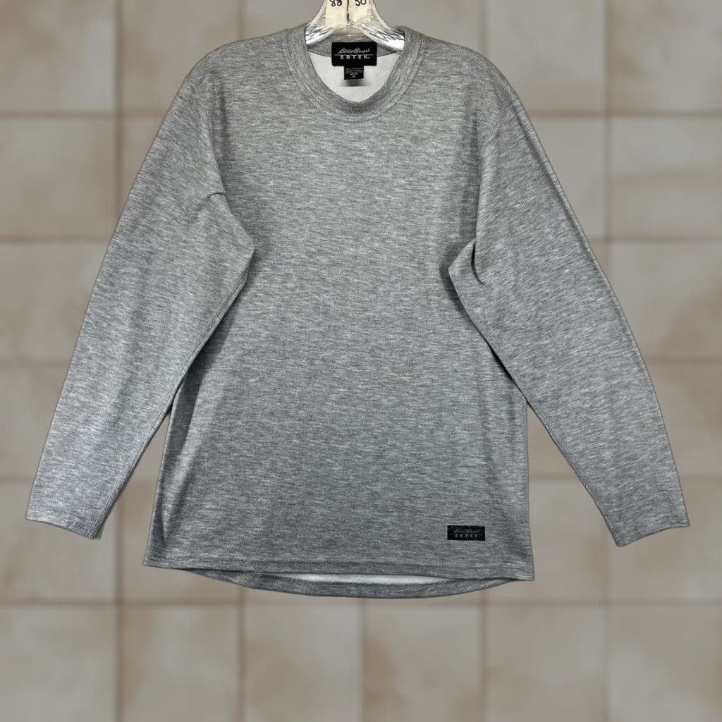 Eddie Bauer Eddie Bauer T-Shirt Men's M Gray Crew Neck Thermal Base Layer Polyester Knit Embroidered Logo Size US M / EU 48-50 / 2 - 1 Thumbnail