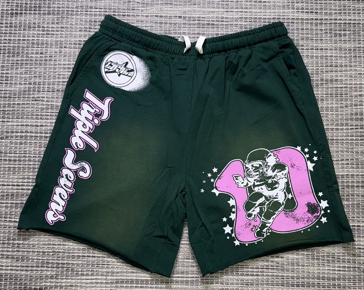 TRIPLE SEVENS Triple Sevens Green Allstar Football Shorts Size US 30 / EU 46 - 1 Thumbnail