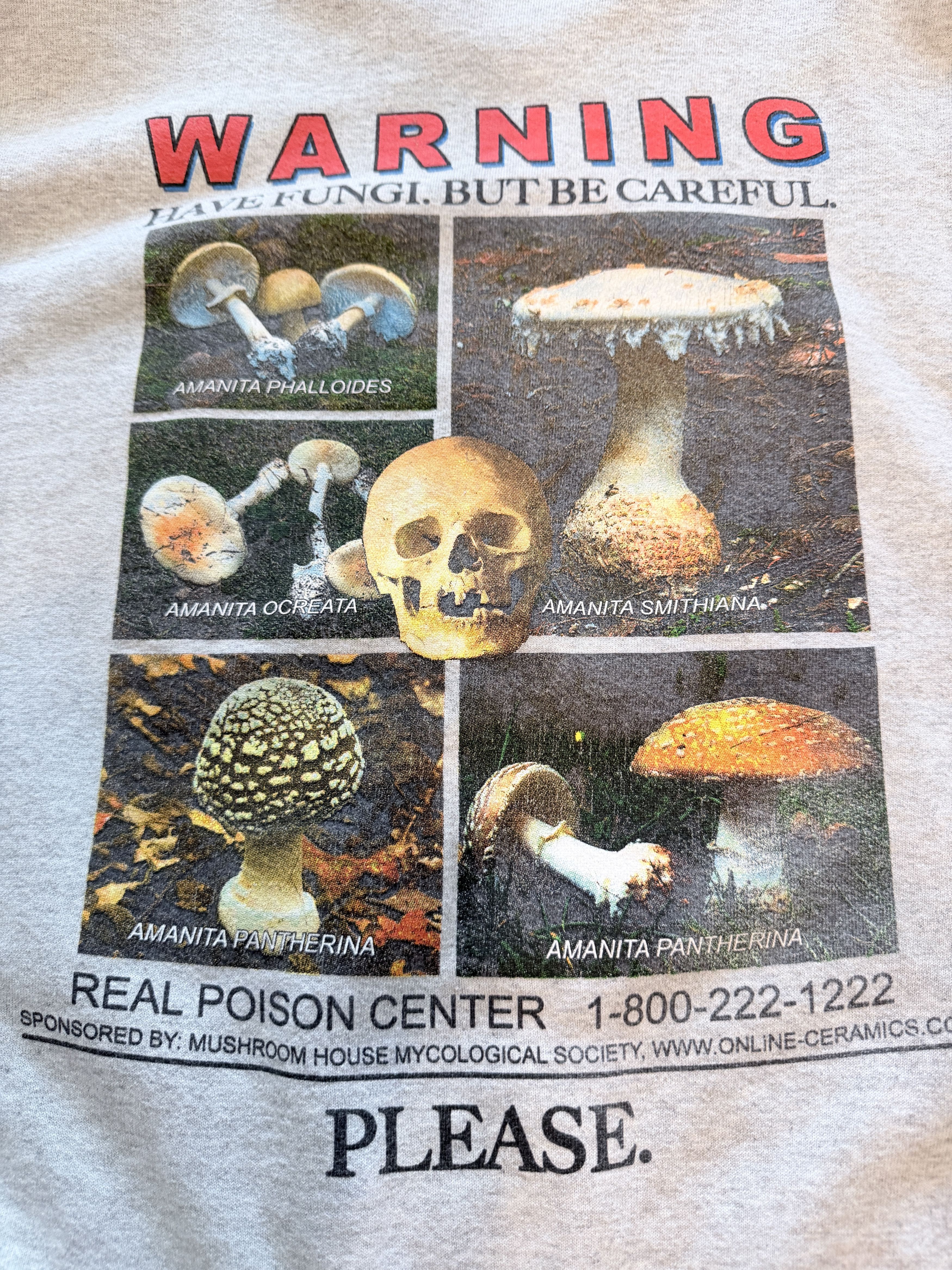 Online Ceramics Online Ceramics Deadly Mushrooms Crewneck Sweatshirt Gray Size US XXL / EU 58 / 5 - 4 Thumbnail