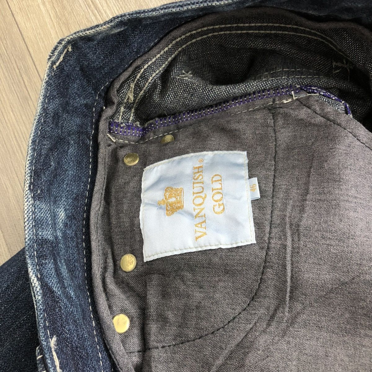 Vanquish 🇯🇵2000s Vanquish Distressed Painted Punk Bootcut Flared Jeans Size US 31 - 12 Thumbnail