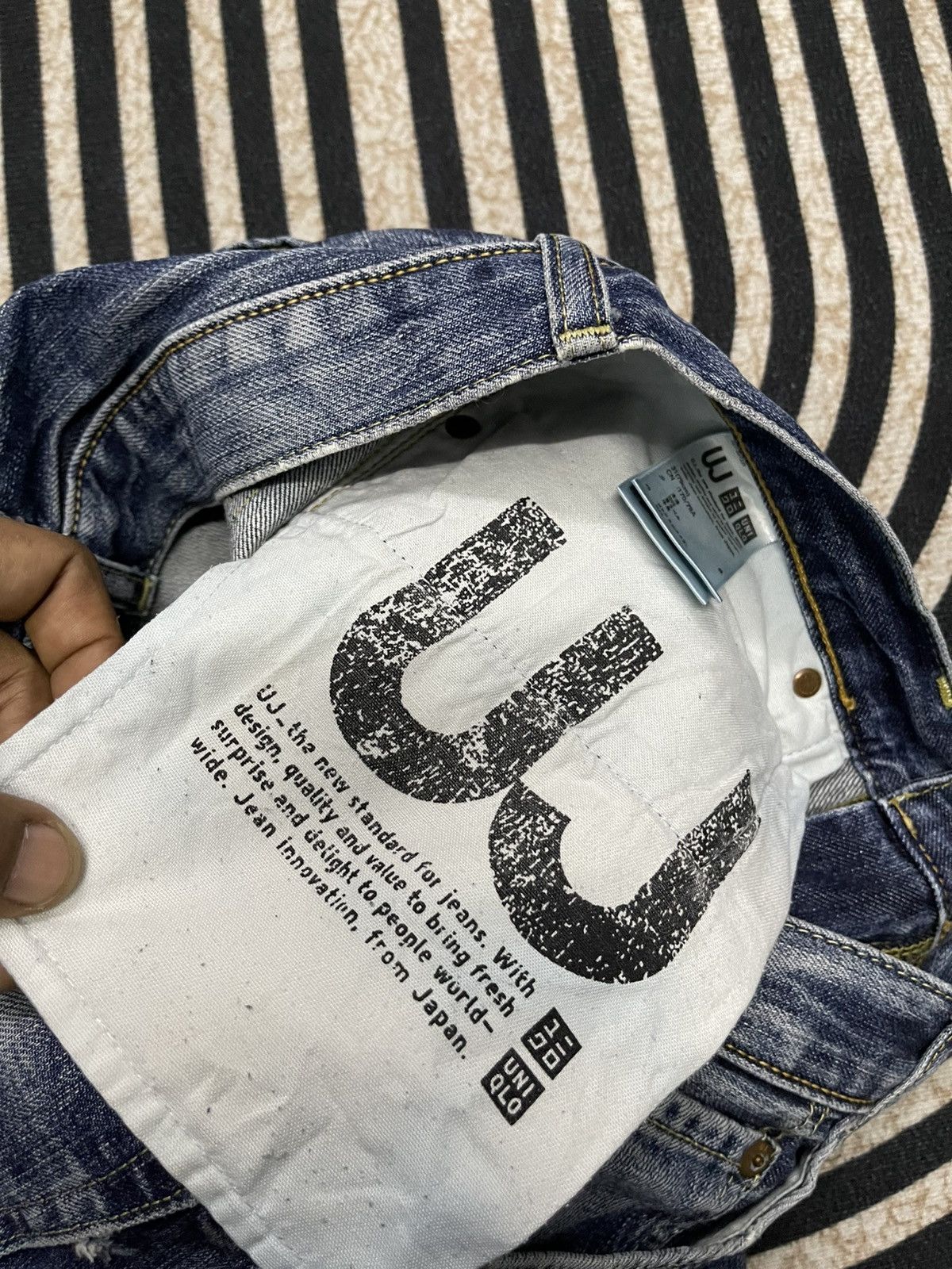 Beauty Beast 2000s UNIQLO MUDWASH DENIM DISTRESSED JEANS Size US 30 / EU 46 - 12 Thumbnail