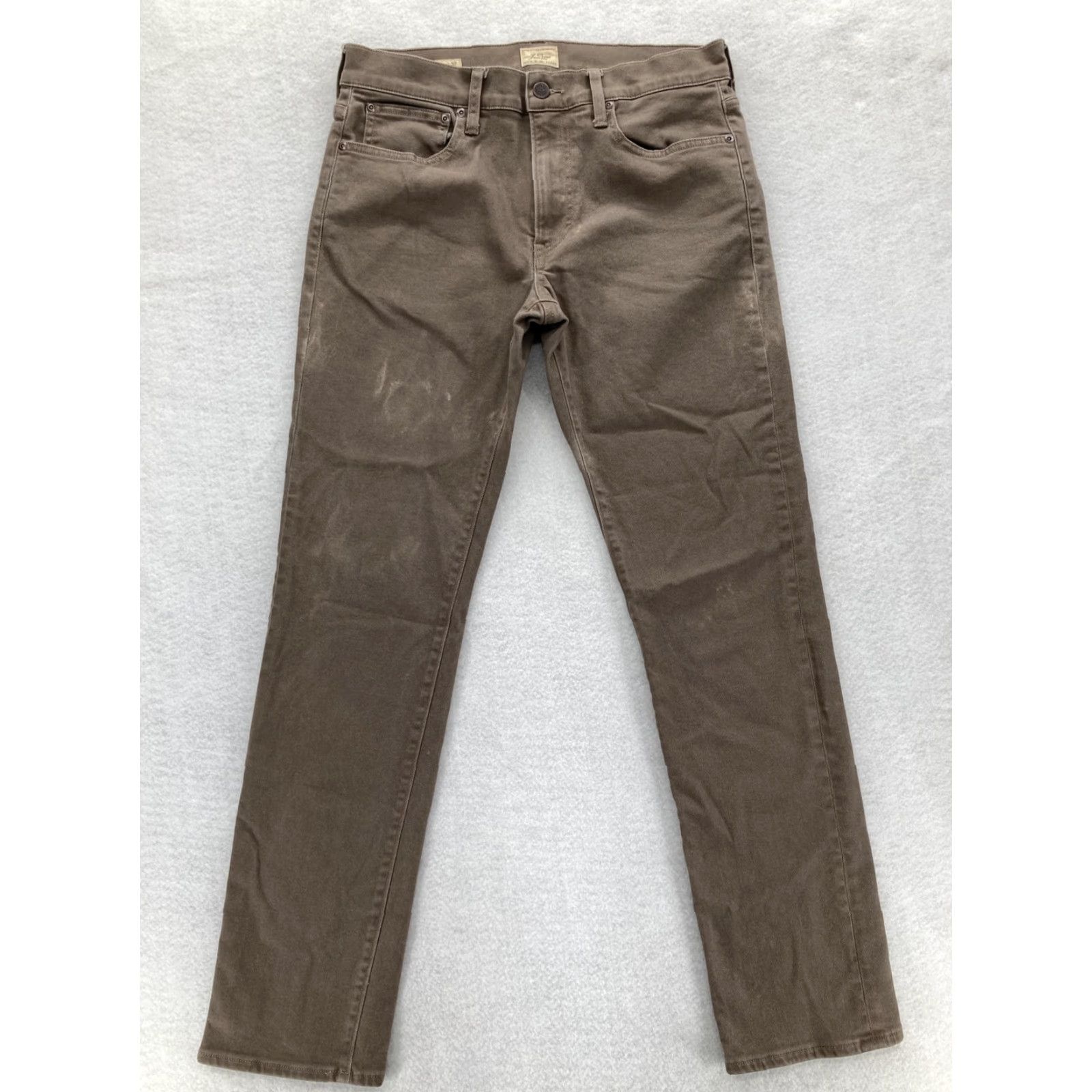 J.Crew J Crew 770 Jeans Mens 30x32 Straight Taper Brown Stretch Denim Preppy Casual Size US 30 / EU 46 - 2 Thumbnail