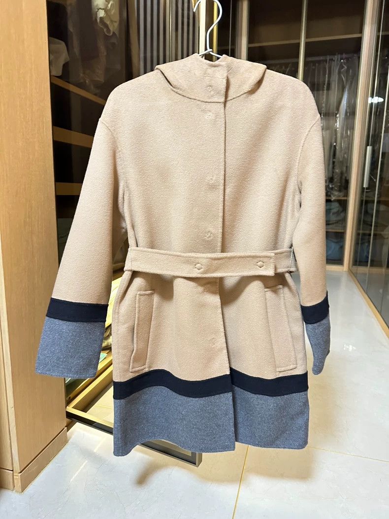 Max Mara Max Mara Red Label Cashmere Mid-Length Color-Block Coat Size S / US 4 / IT 40 - 1 Thumbnail