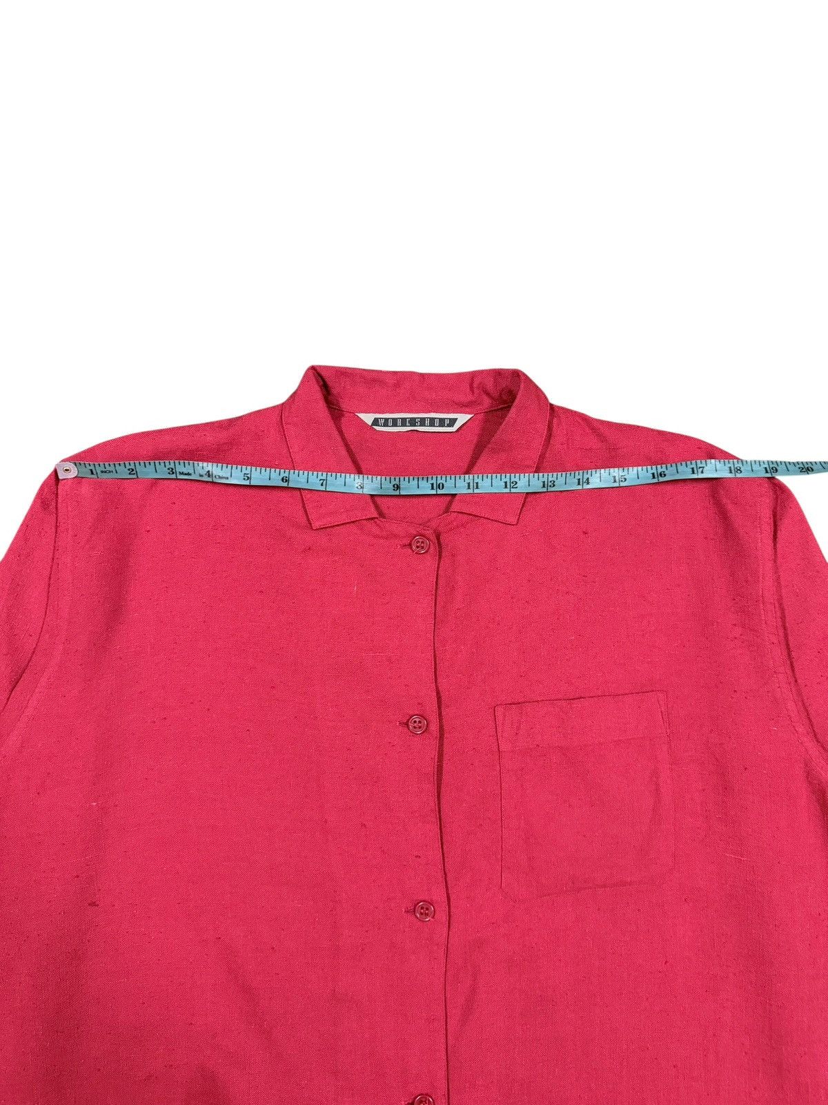 Yohji Yamamoto Vtg🔥80’s Workshop Yohji Yamamoto Cotton Linen Red Button Ups Size US XL / EU 56 / 4 - 17 Thumbnail