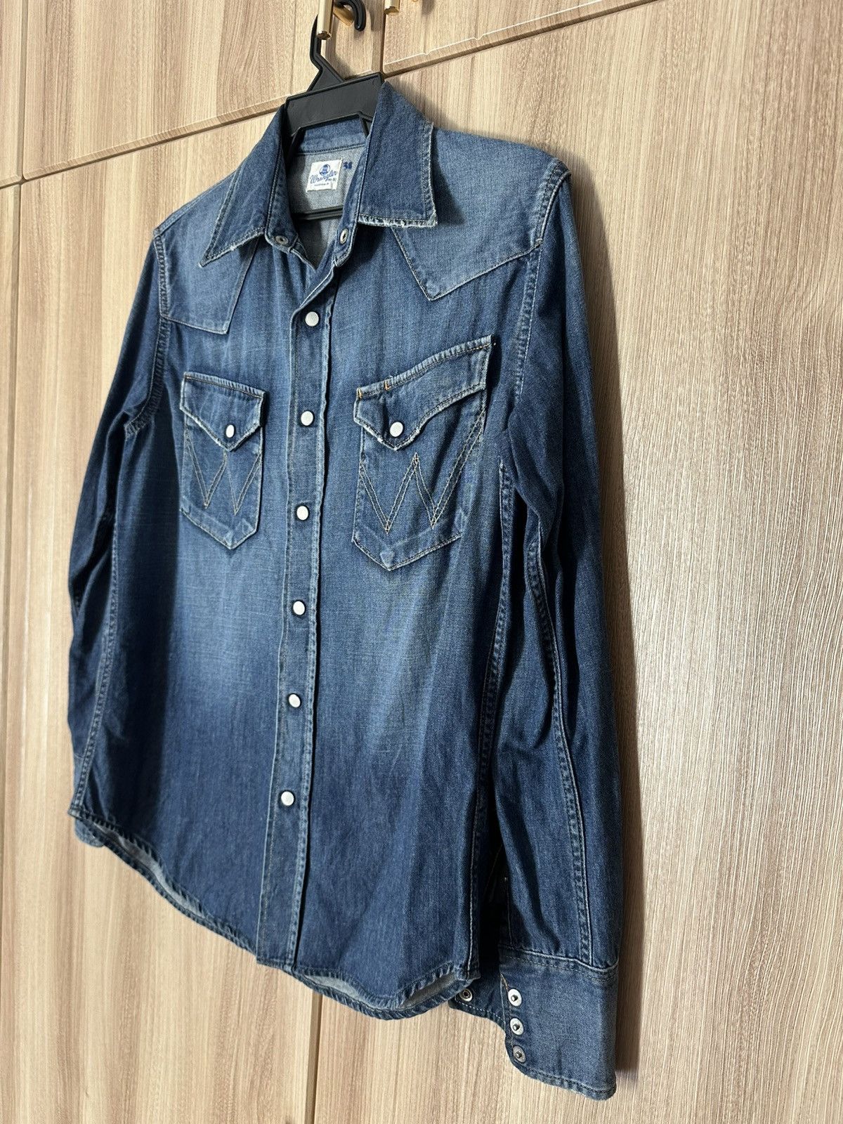 Vintage Inspired 50s Wrangler Blue Bell Denim Western Shirt