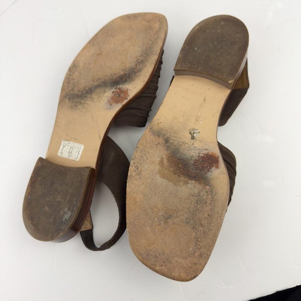 Carel Paris CAREL PARIS Luxury Brown Slingback Flat Lazy Sandals sz 41 Size US 11 / IT 41 - 9 Thumbnail