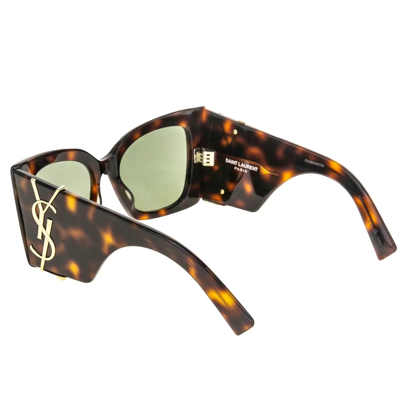 Yves Saint Laurent SAINT LAURENT BLAZE YSL SLM119 002 Brown Green Sunglass 119 Size ONE SIZE - 3 Thumbnail