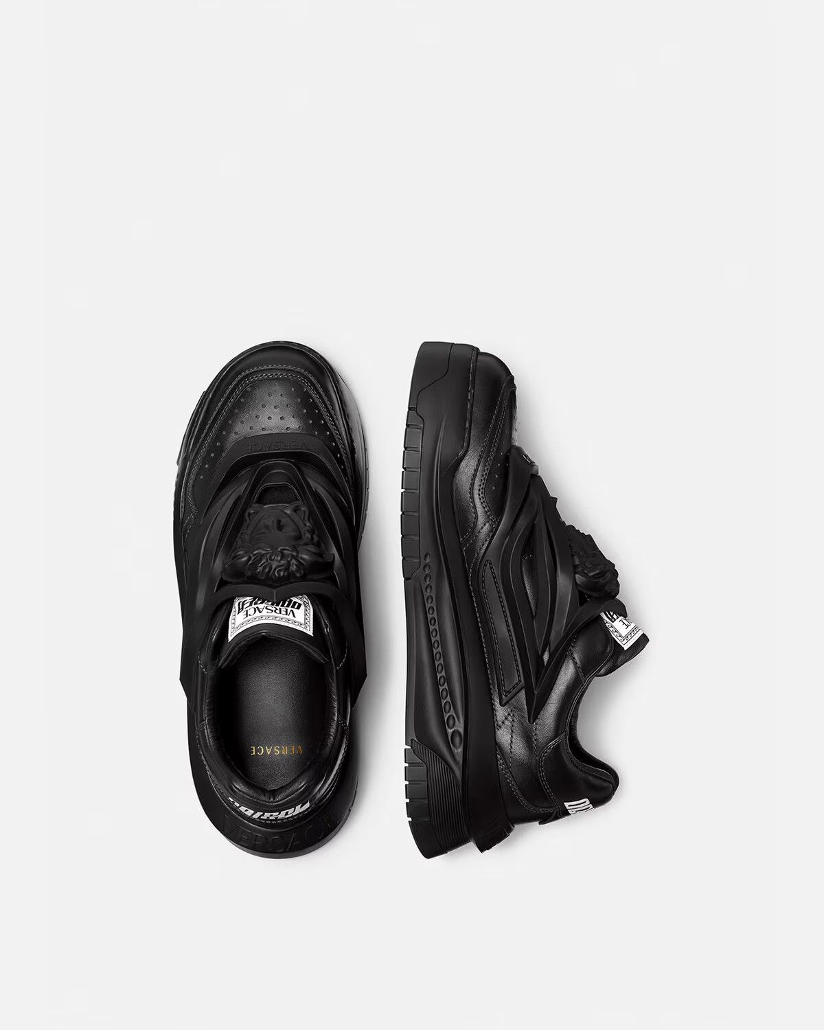 Versace VERSACE Perforated Low Top Leather Logo Fashion Sneakers Size US 10 / EU 43 - 7 Thumbnail