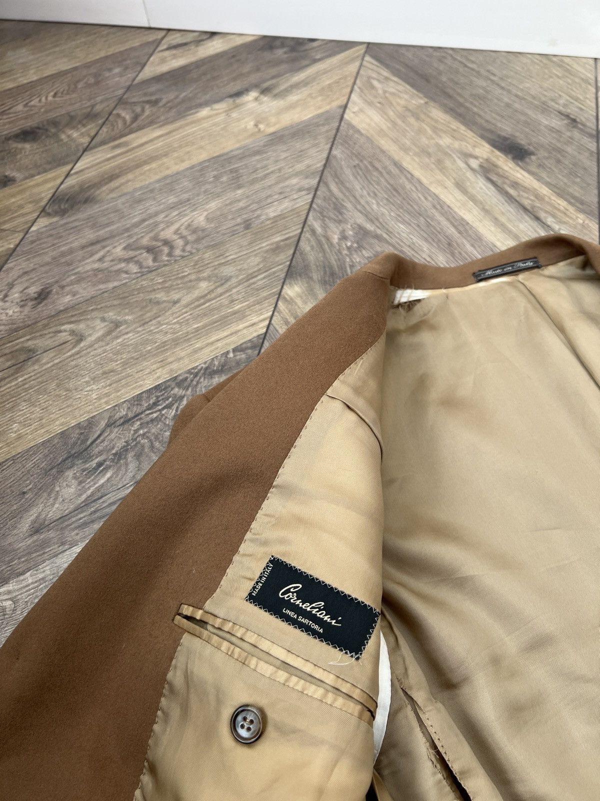 Corneliani × Designer × Vintage Vintage Corneliani Wool Cashmere Blazer Size 52R - 9 Thumbnail