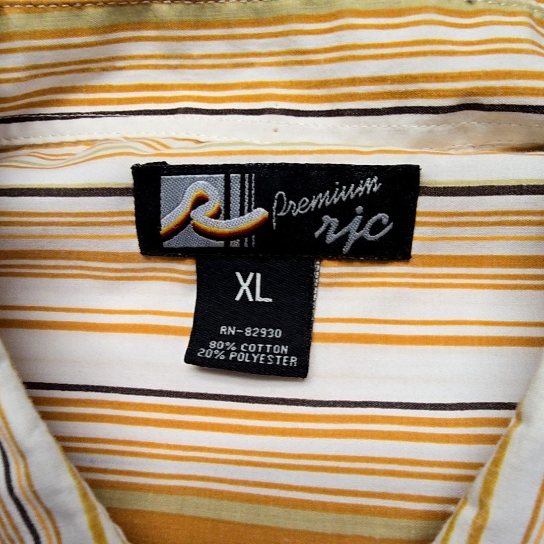 Rocawear Rocawear Stripe Shirt Gold Long Sleeve Button Down XL Y2K Size US XL / EU 56 / 4 - 6 Thumbnail