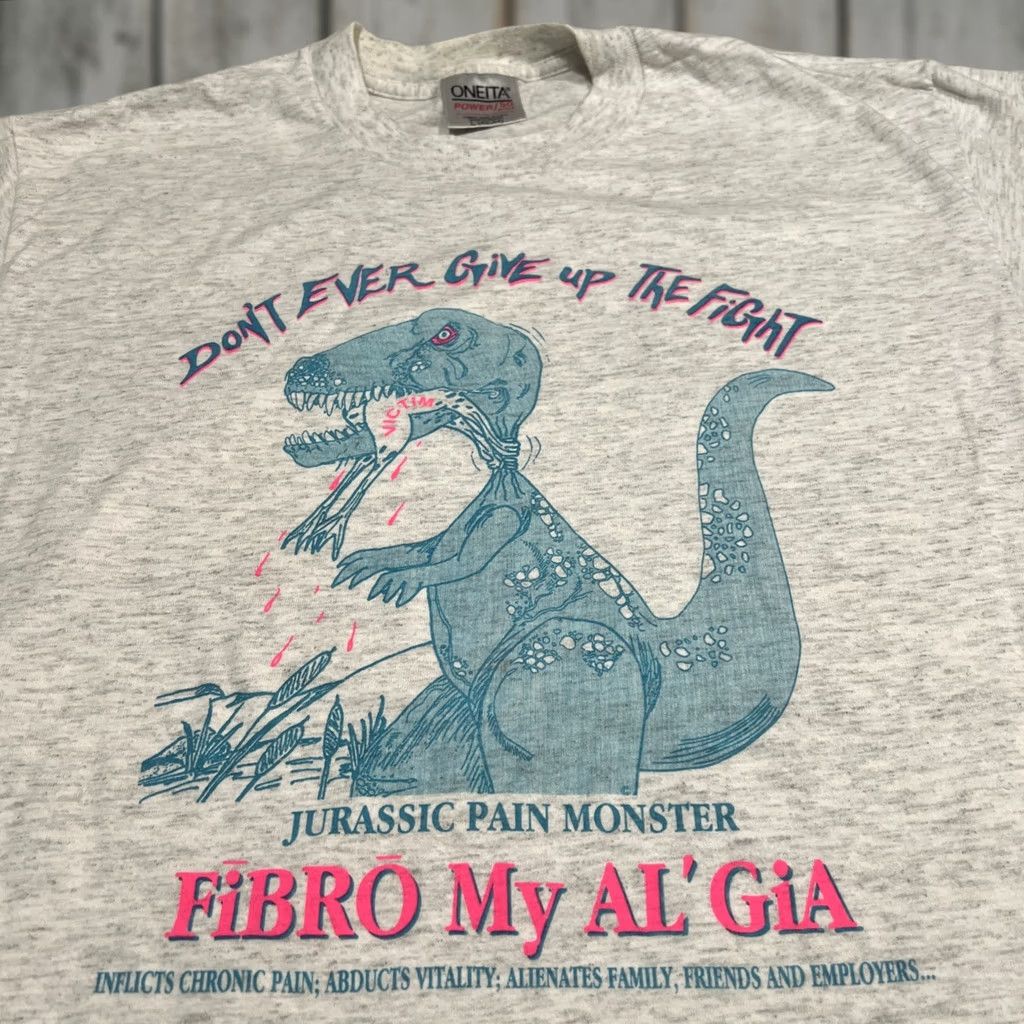 Vintage VINTAGE Don’t Ever Give Up The Fight Single Stitch T Shirt Men Large Jurassic US Size US L / EU 52-54 / 3 - 1 Thumbnail