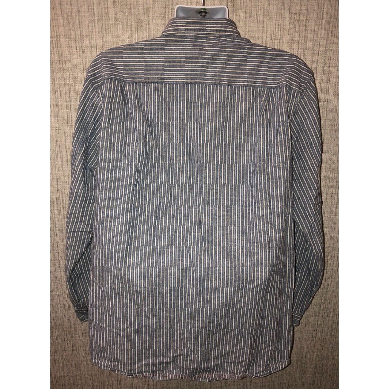 Vintage VINTAGE L.L. Bean Men's Long Sleeve Button-Up Shirt Big & Tall Size L Blue Striped Size US L / EU 52-54 / 3 - 4 Thumbnail