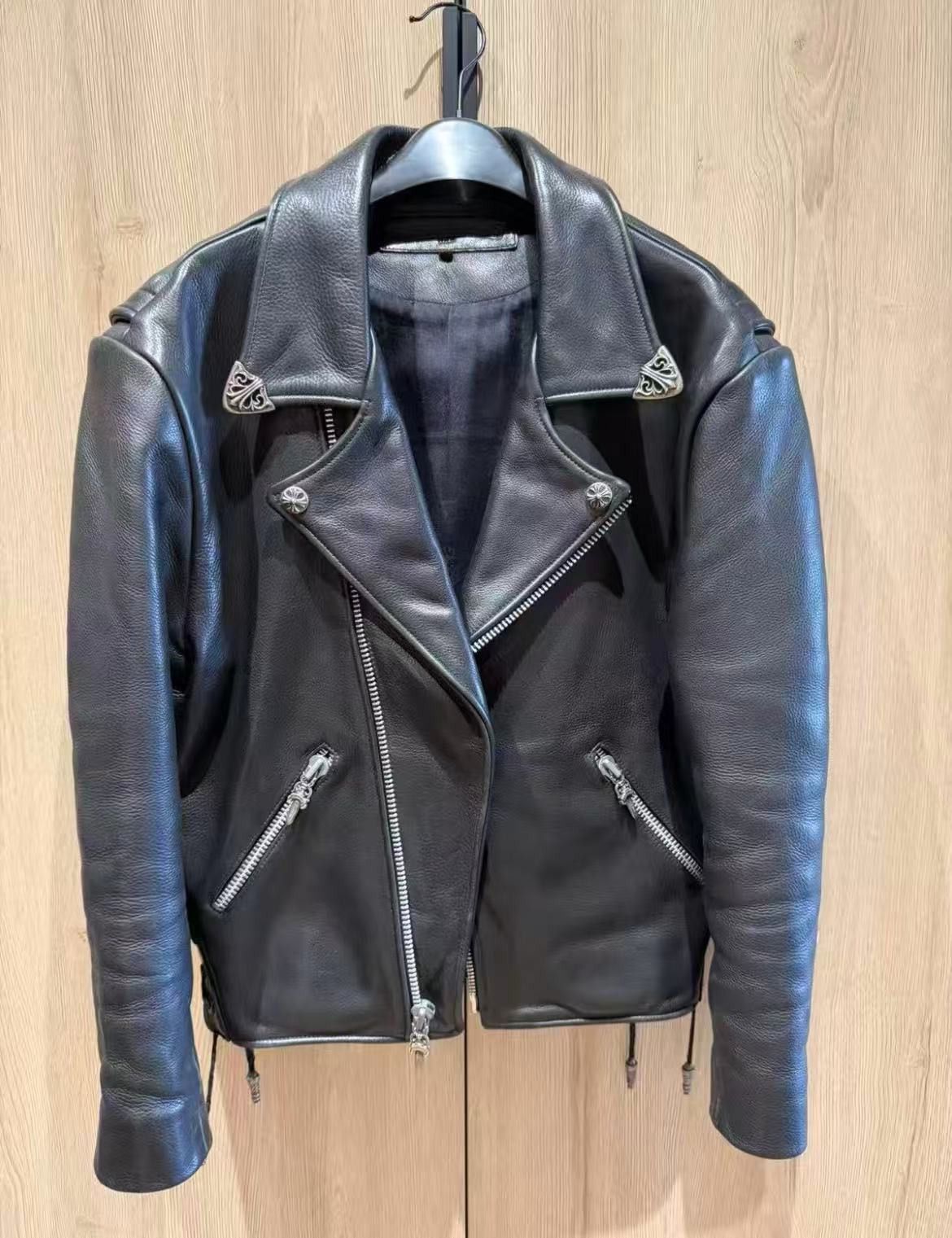 Chrome Hearts chrome hearts silver buckle leather biker jacket Size US L / EU 52-54 / 3 - 1 Thumbnail