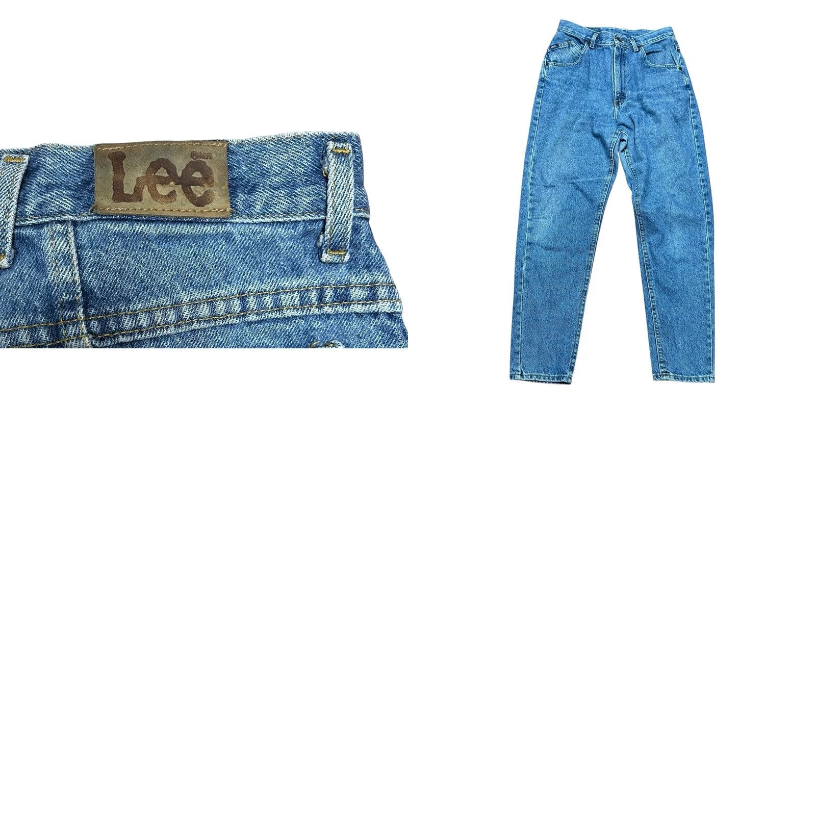 Lee VINTAGE Lee Premium Classic Blue Mom Jeans Women's Sz 11 High Waist Straight Leg 90s USA Mens Girls Size 32" / US 10 / IT 46 - 10 Thumbnail