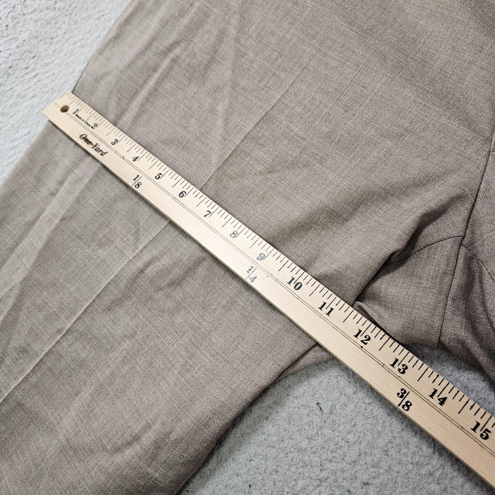 Peter Millar VINTAGE Peter Millar Pants Mens 42R Taupe Wool Blend Dress Trouser Flat Front Classic Browns Mensed Size US 42 / EU 58 - 5 Thumbnail