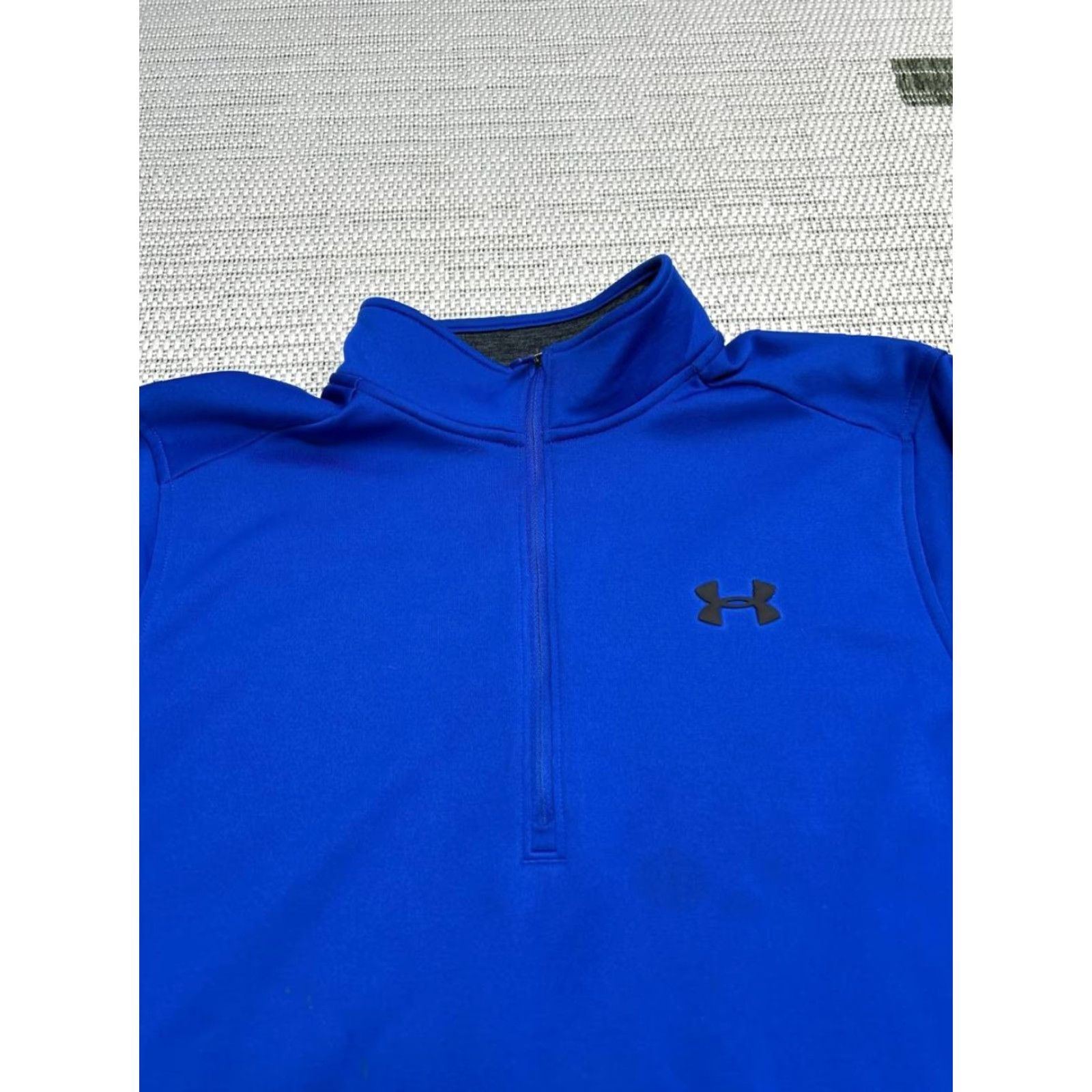 Under Armour Under Armour Sweatshirt Mens Large Blue Fleece Coldgear Loose Fit Quarter Zip Size US L / EU 52-54 / 3 - 3 Thumbnail