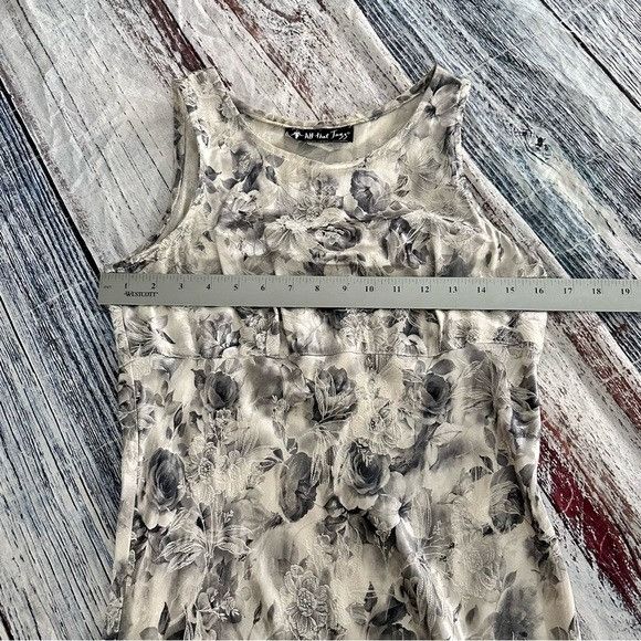 Other Vintage 90’s All that Jazz Silver Jacquard Floral Satin Maxi Size S / US 4 / IT 40 - 10 Thumbnail